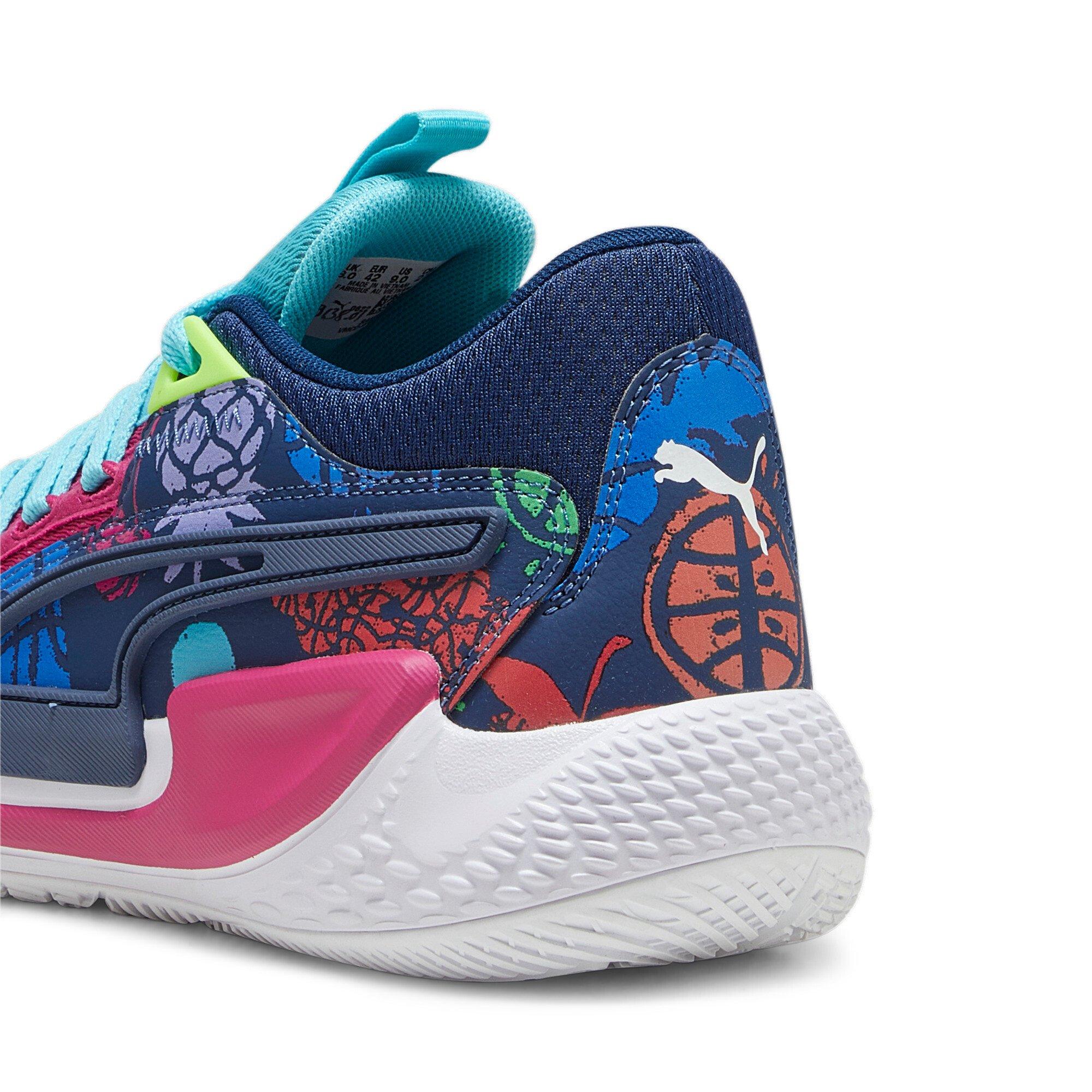 PUMA Court Rider Chaos Fresh "Persian Blue/Pinktastic/Strawberry Burst/Green" Men's Basketball Shoe - BLUE/PINTASTIC/STRAWBERRY/GREEN Thumbnail View 6