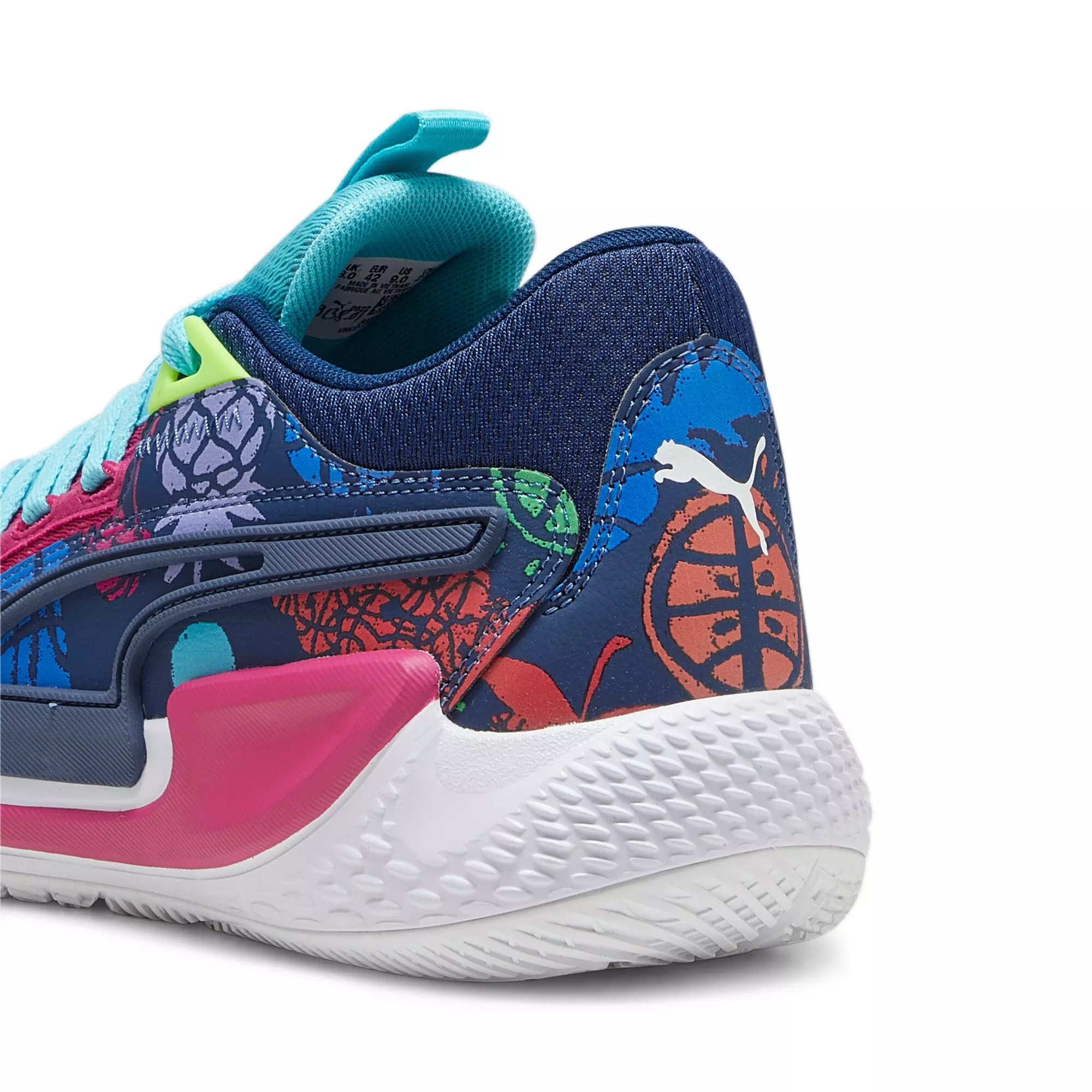 PUMA Court Rider Chaos Fresh "Persian Blue/Pinktastic/Strawberry Burst/Green" Men's Basketball Shoe - BLUE/PINTASTIC/STRAWBERRY/GREEN