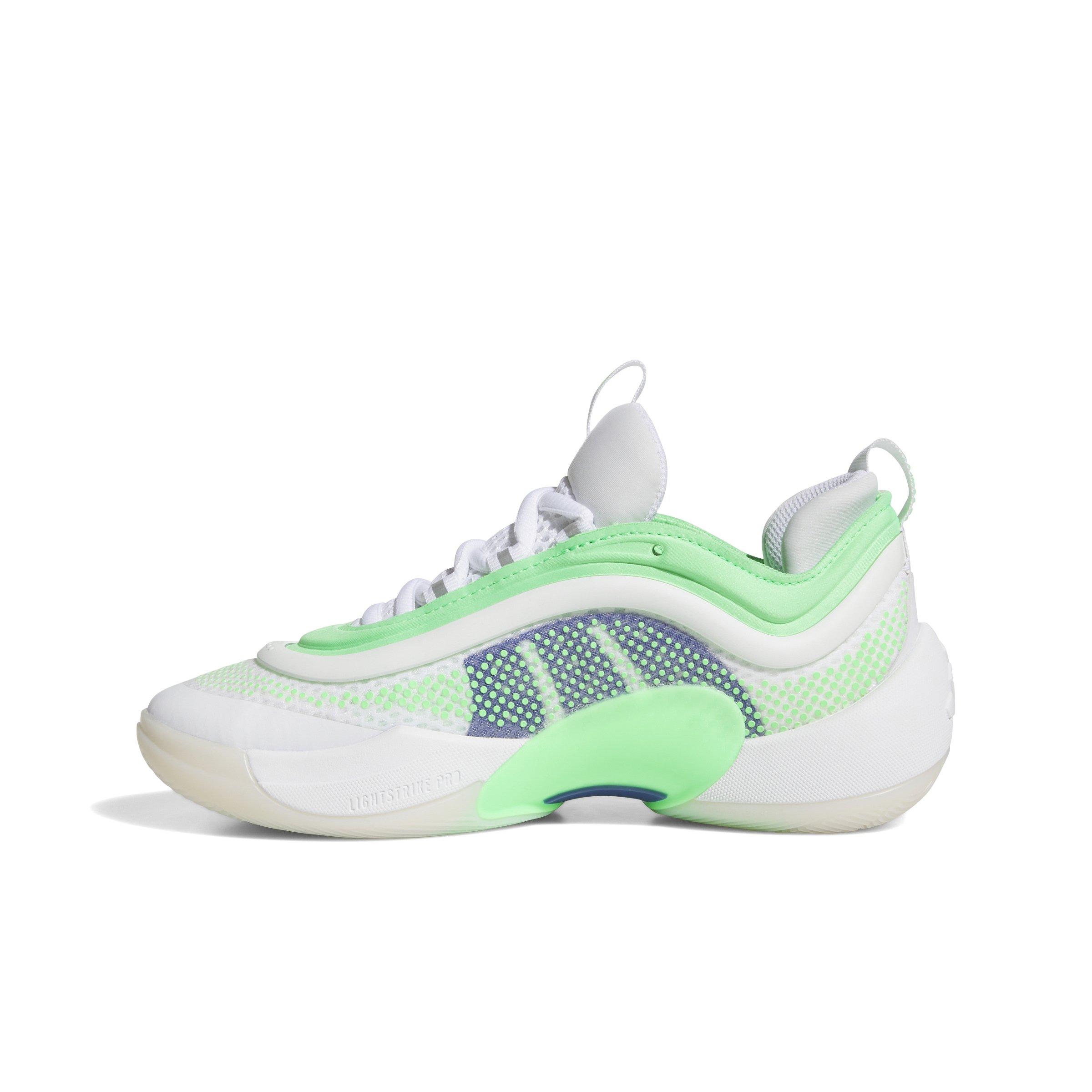 adidas D.O.N. Issue 6 Grade School Boys' "Ftwr White/Screaming Green/Lucid Blue" Basketball Shoe