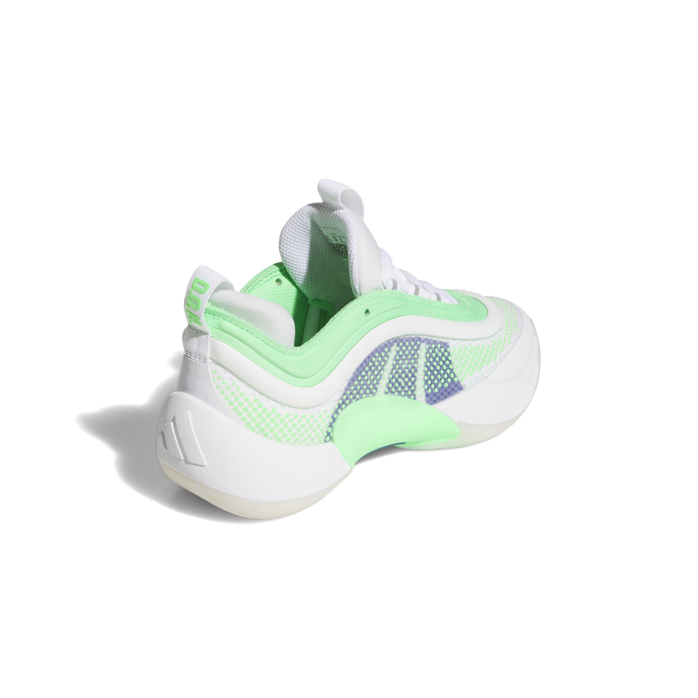 adidas D.O.N. Issue 6 Grade School Boys' "Ftwr White/Screaming Green/Lucid Blue" Basketball Shoe