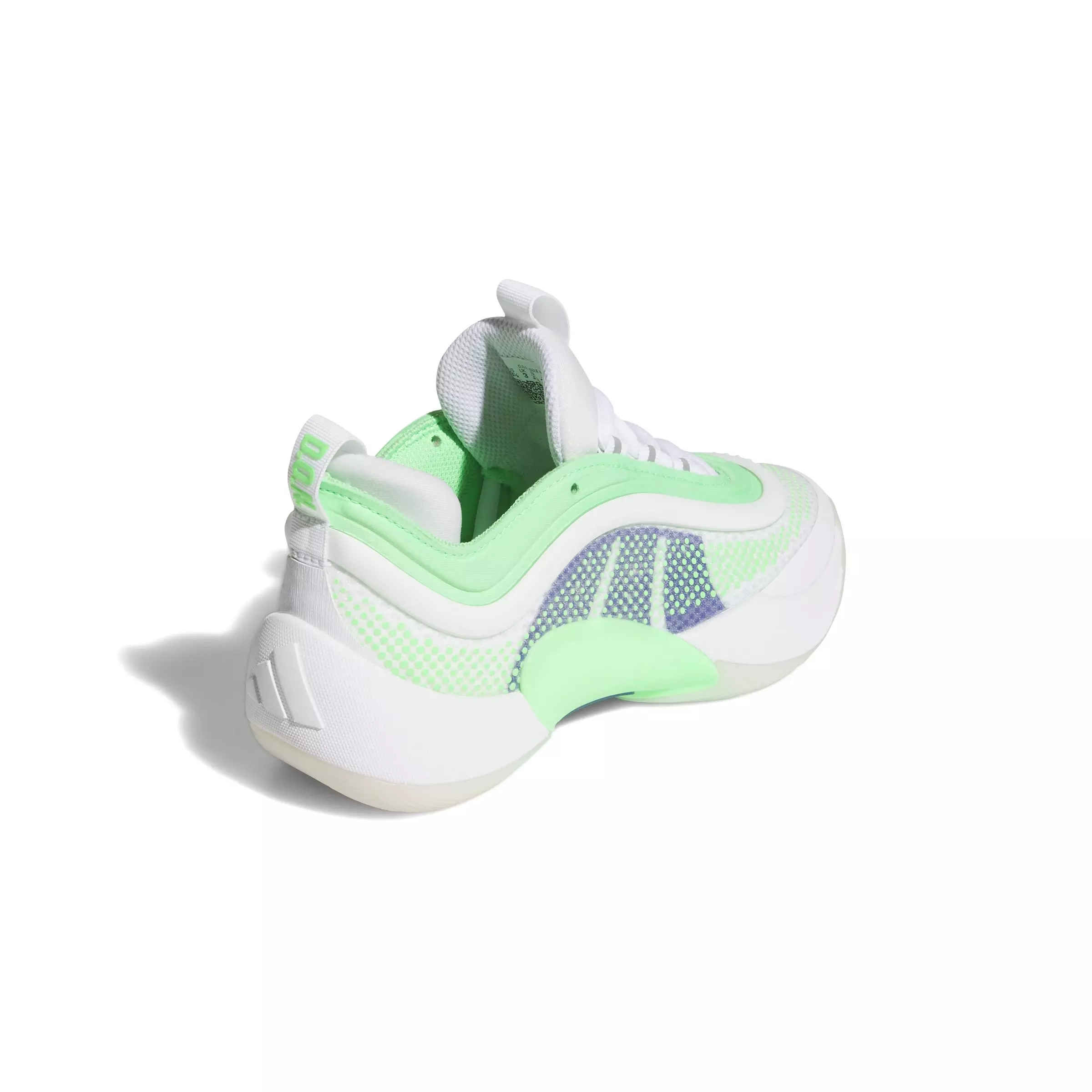 adidas D.O.N. Issue 6 "Ftwr White/Screaming Green/Lucid Blue" Grade School Boys' Basketball Shoe - WHITE/GREEN/BLUE