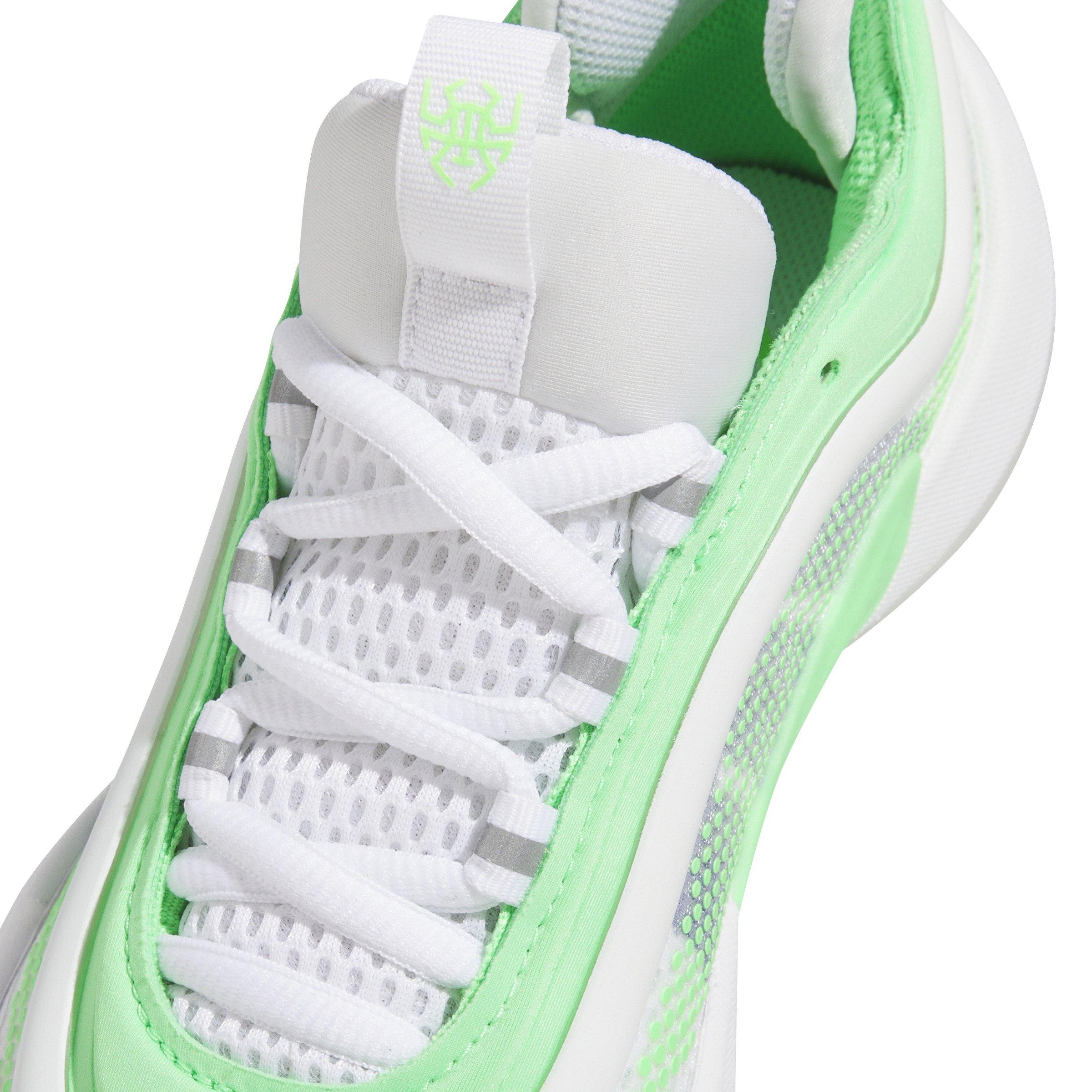 adidas D.O.N. Issue 6 Grade School Boys' "Ftwr White/Screaming Green/Lucid Blue" Basketball Shoe