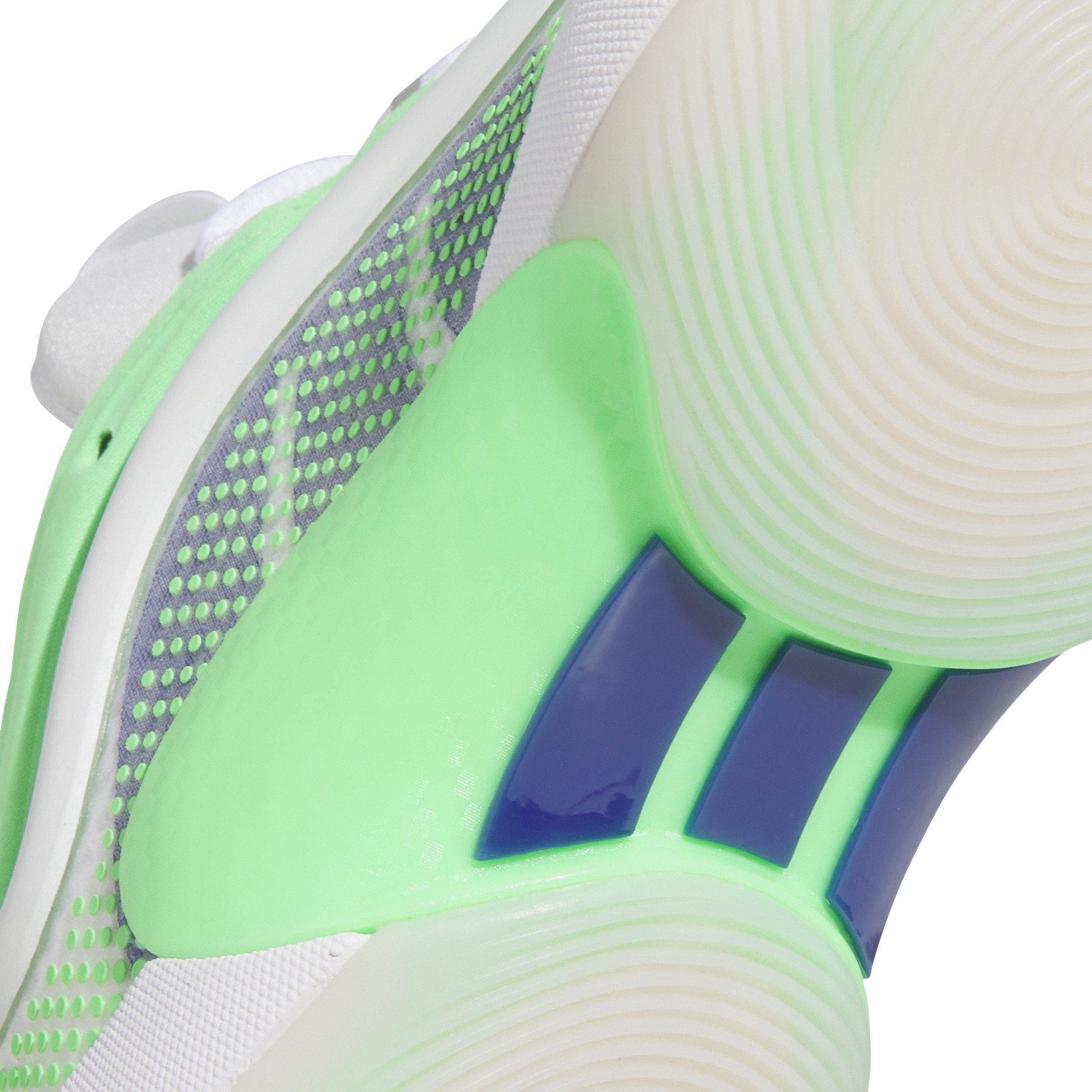 adidas D.O.N. Issue 6 Grade School Boys' "Ftwr White/Screaming Green/Lucid Blue" Basketball Shoe
