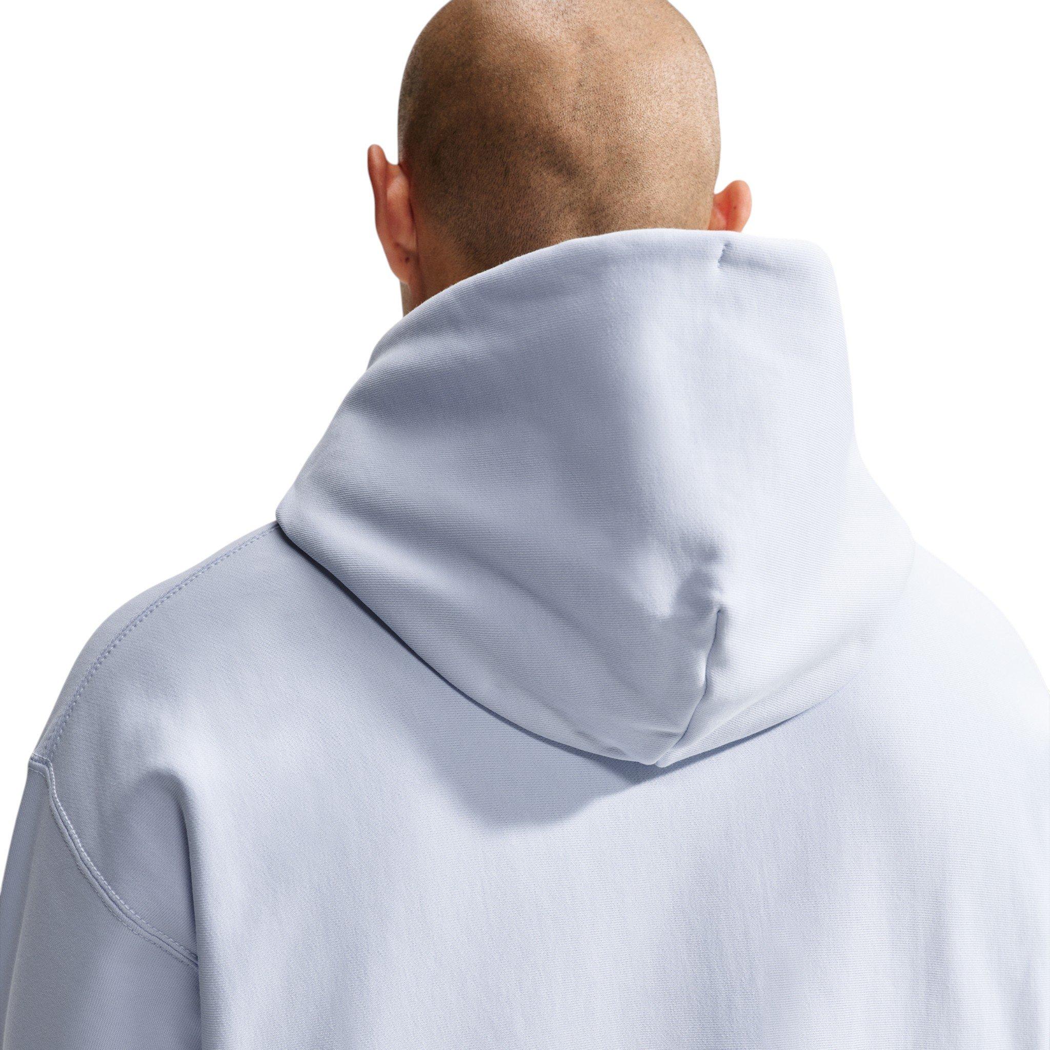 Nike Men's Solo Swoosh Pullover Hoodie - Football Grey/White - GREY/WHITE Thumbnail View 2