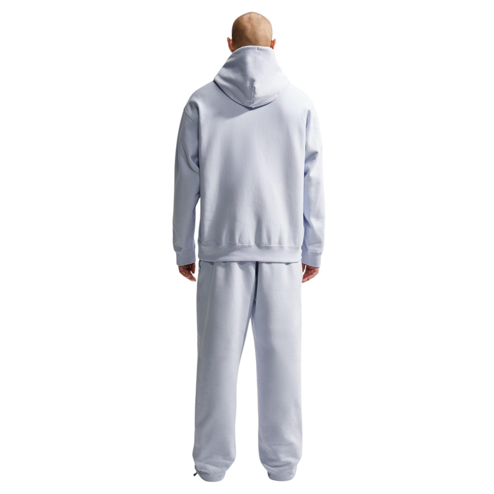Nike Men's Solo Swoosh Pullover Hoodie - Football Grey/White - GREY/WHITE Thumbnail View 5
