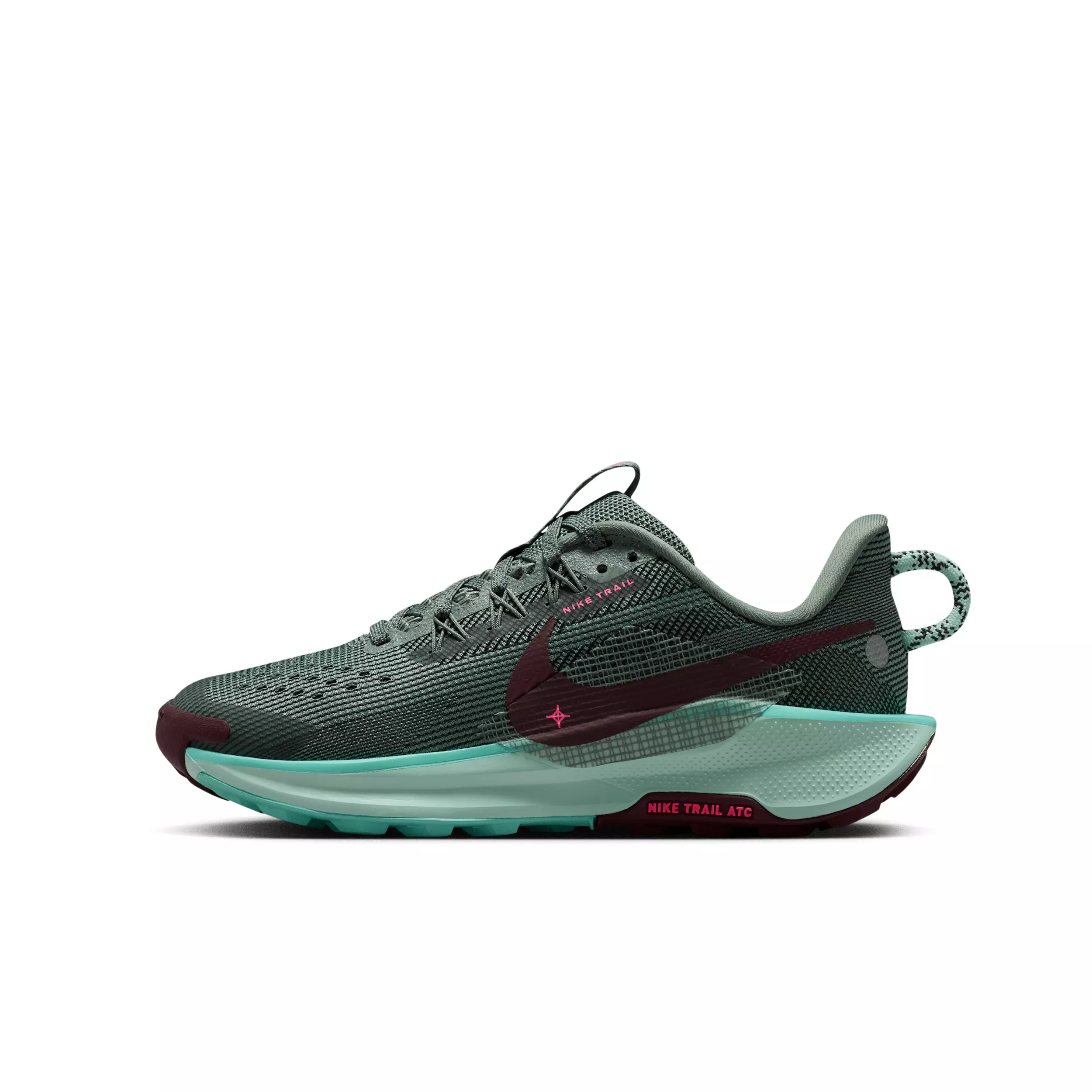Nike Pegasus Trail 5 "Clay Green/Turquoise/Seaweed/Mint Foam" Grade School Boys' Trail Running Shoe - GREEN/TURQUOISE/SEAWEED/MINT
