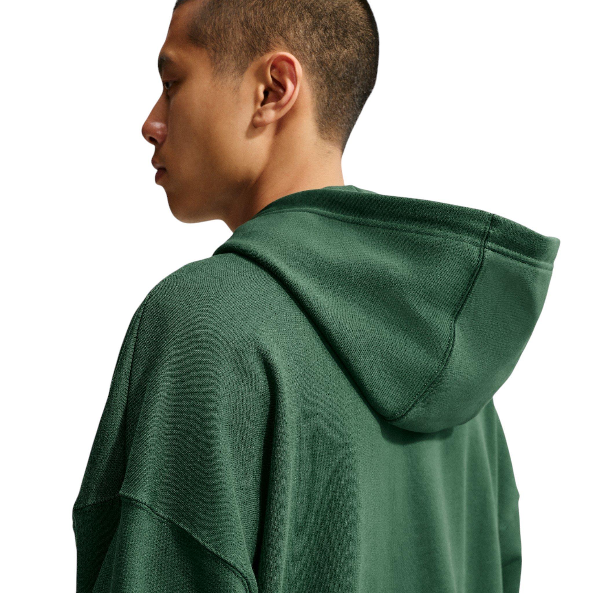 Nike Men's Sportswear Club Oversized French Terry Pullover Hoodie - Fir/Fir/White - FIR/FIR/WHITE Thumbnail View 2
