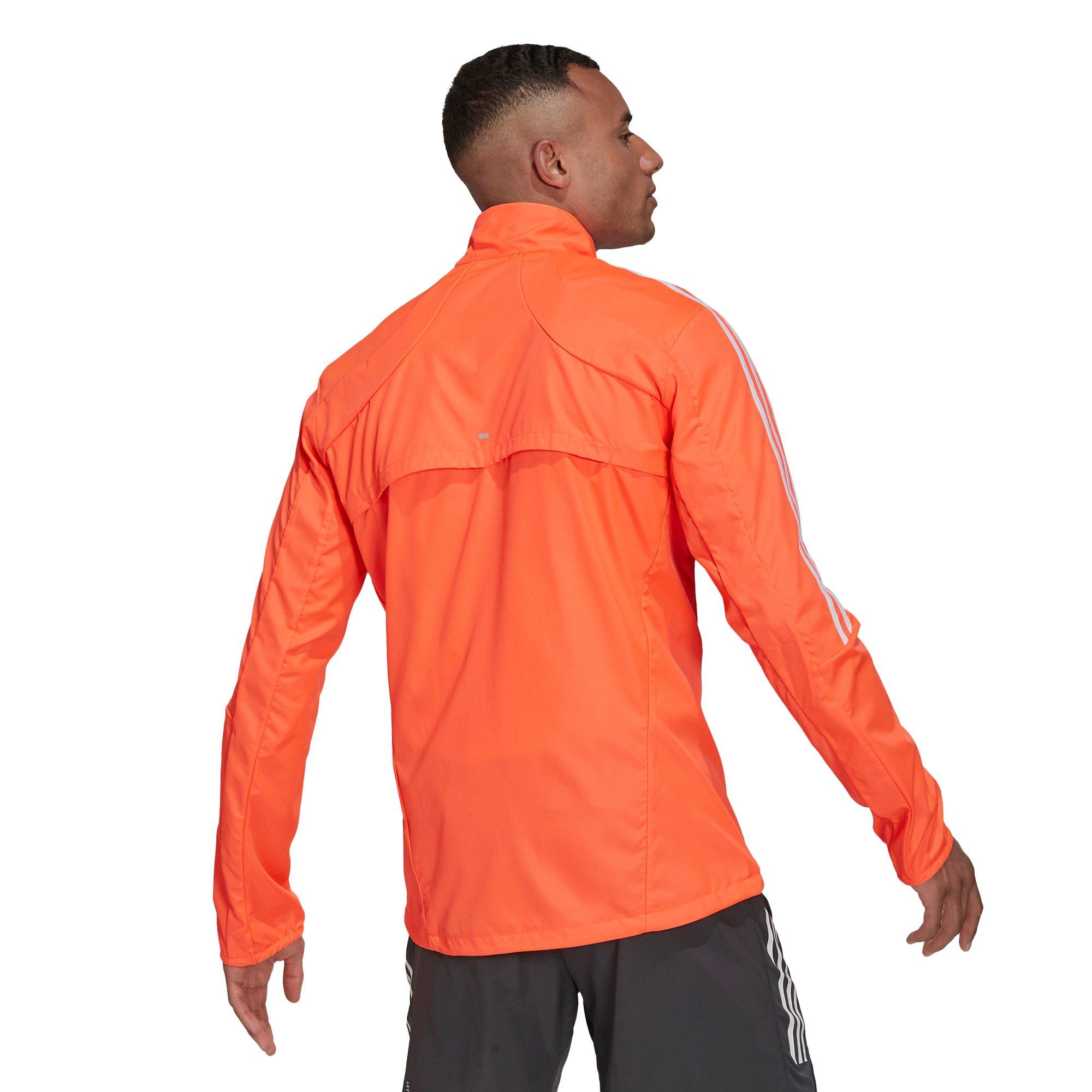 adidas Men's Marathon 3-Stripes Red/White Jacket - RED/WHITE Thumbnail View 3