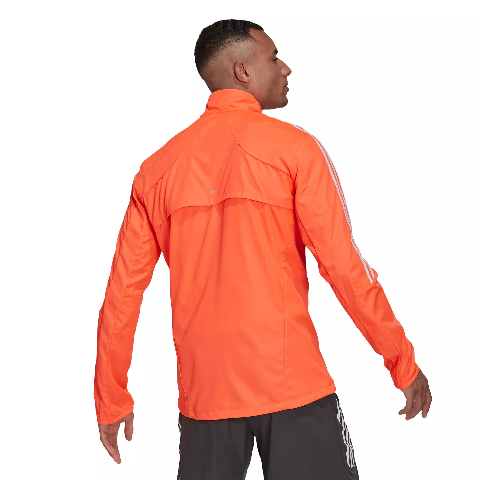 adidas Men's Marathon 3-Stripes Red/White Jacket - RED/WHITE