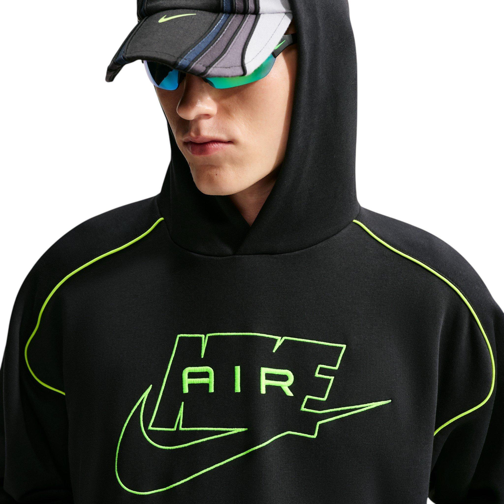 Nike Men's Air Fleece Pullover Hoodie - BLACK Thumbnail View 1