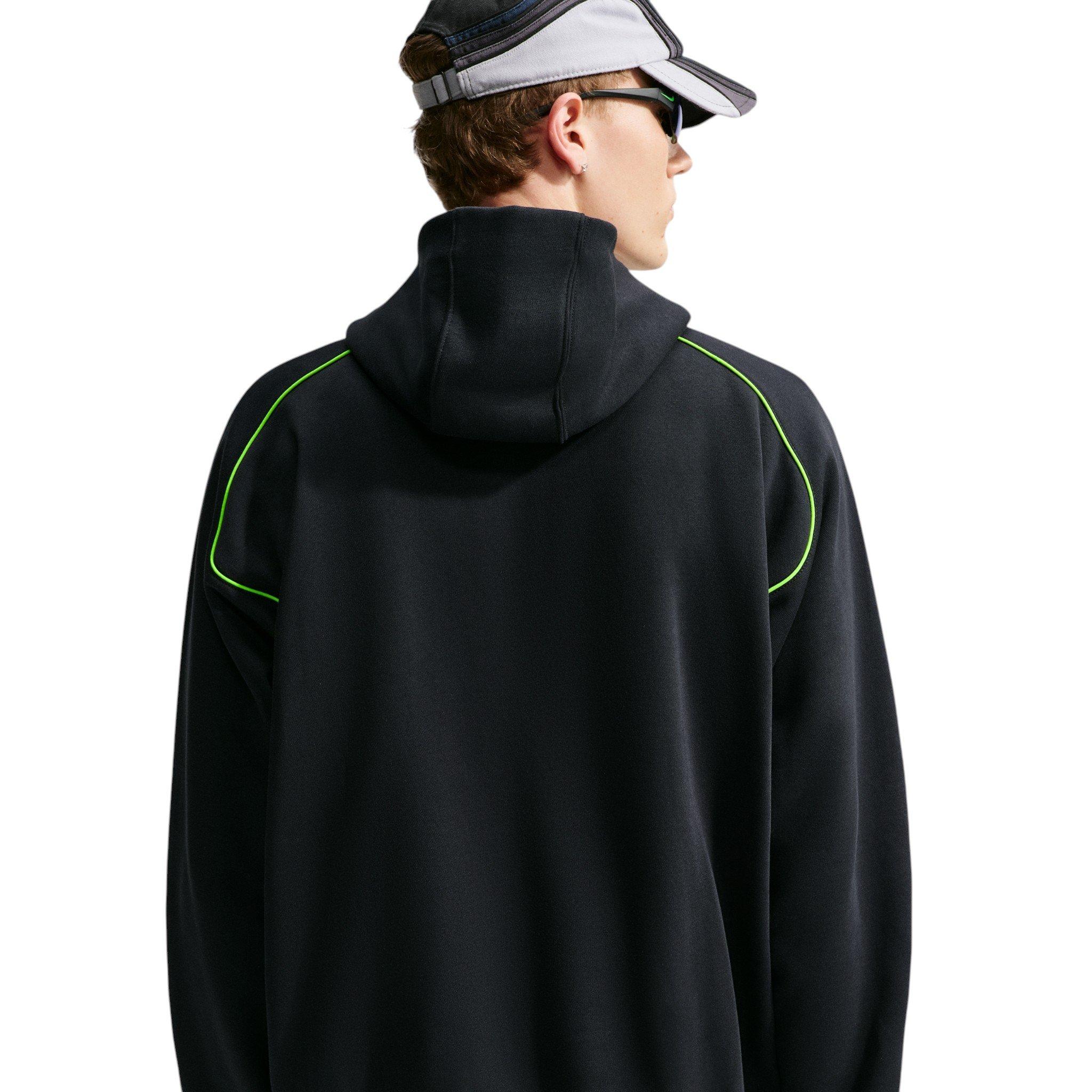 Nike Men's Air Fleece Pullover Hoodie - BLACK Thumbnail View 2