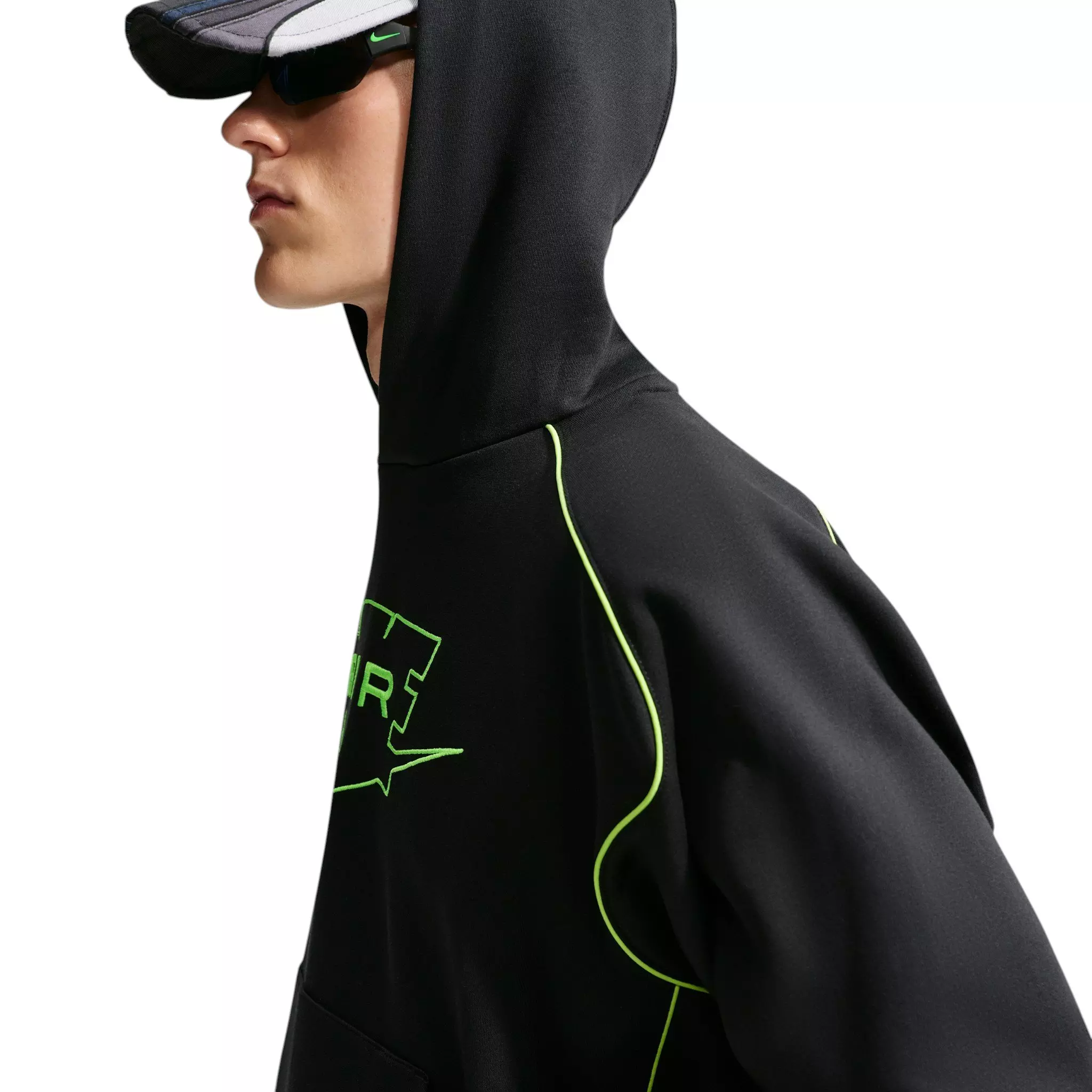 Nike Men's Air Fleece Pullover Hoodie - BLACK