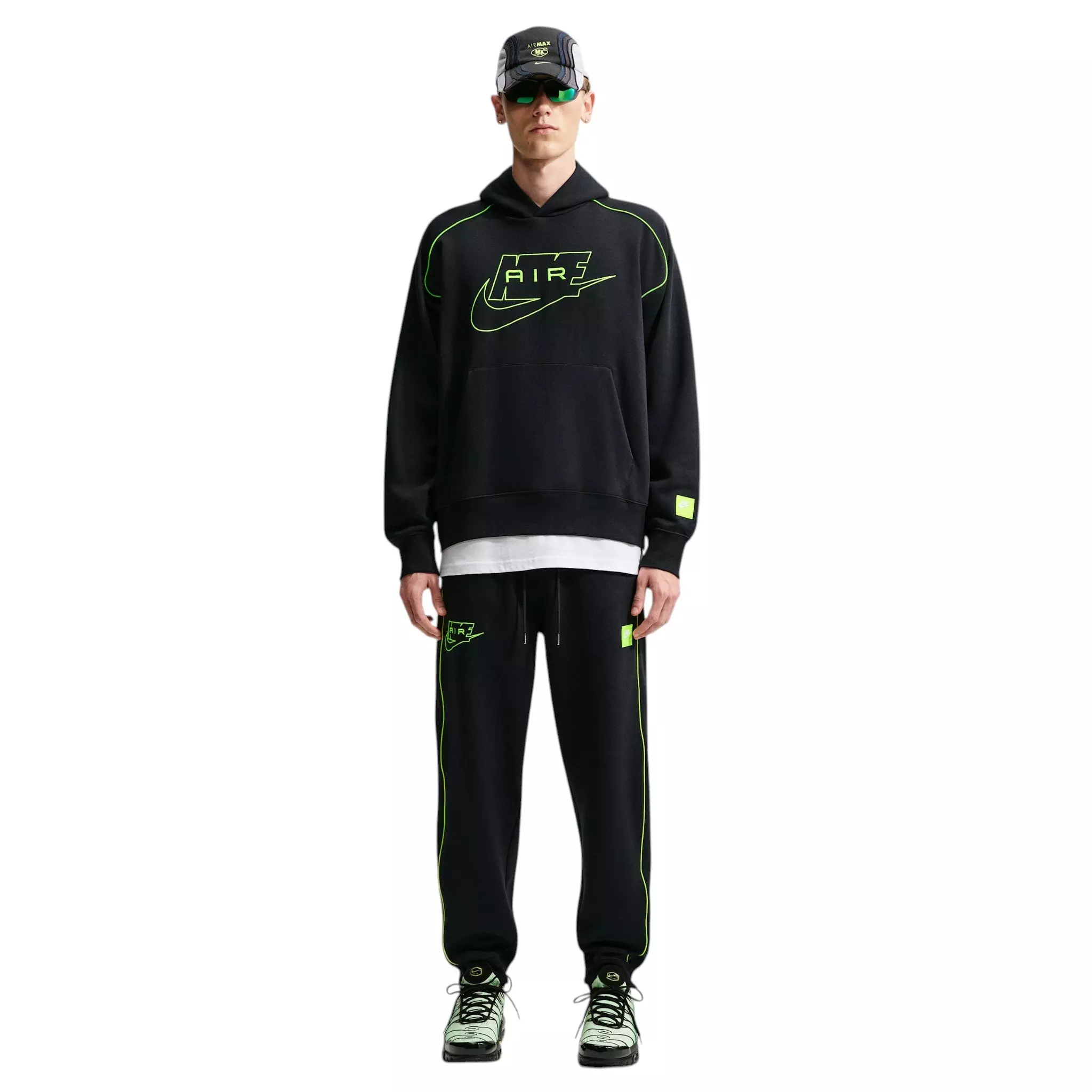 Nike Men's Air Fleece Pullover Hoodie - BLACK