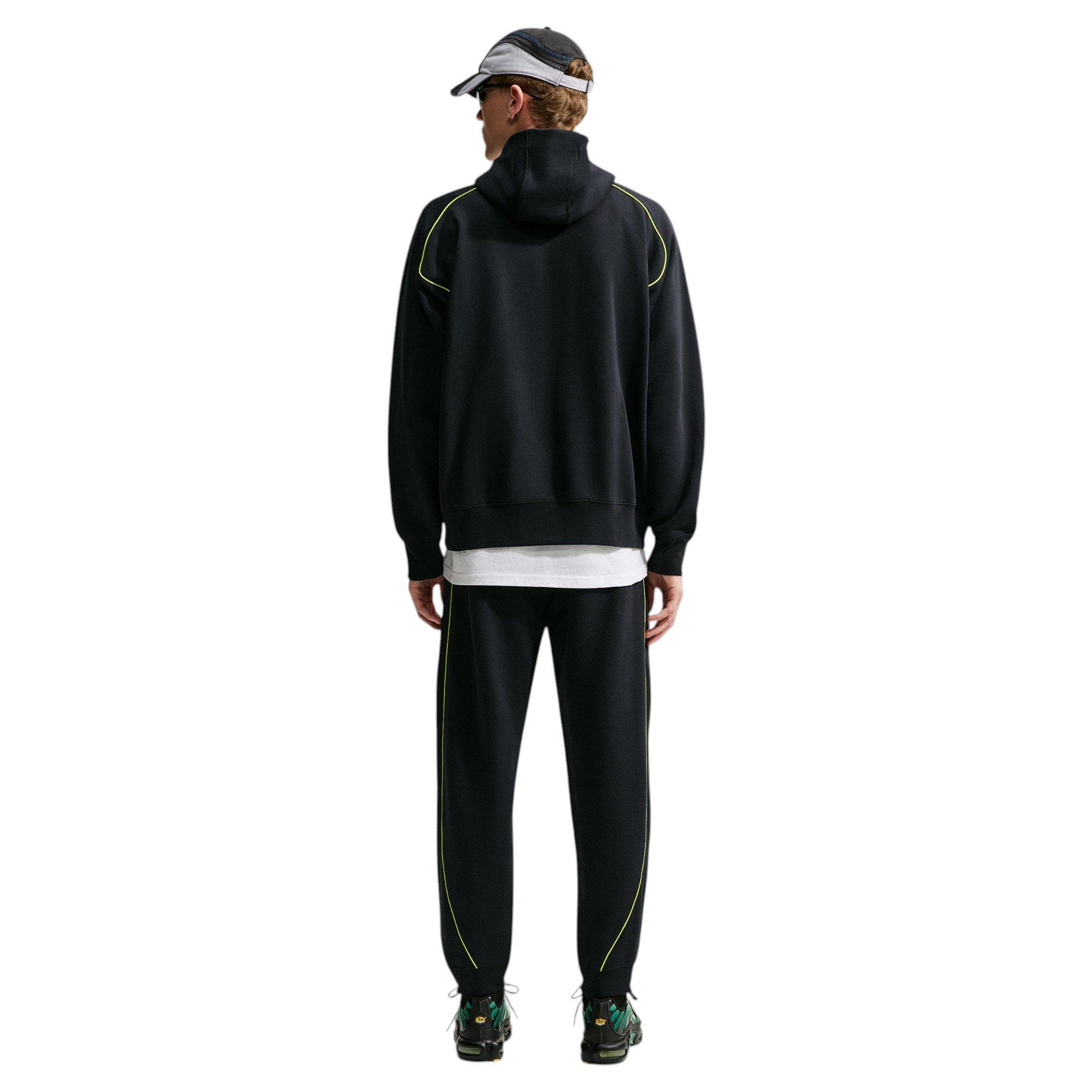 Nike Men's Air Fleece Pullover Hoodie - BLACK Thumbnail View 5