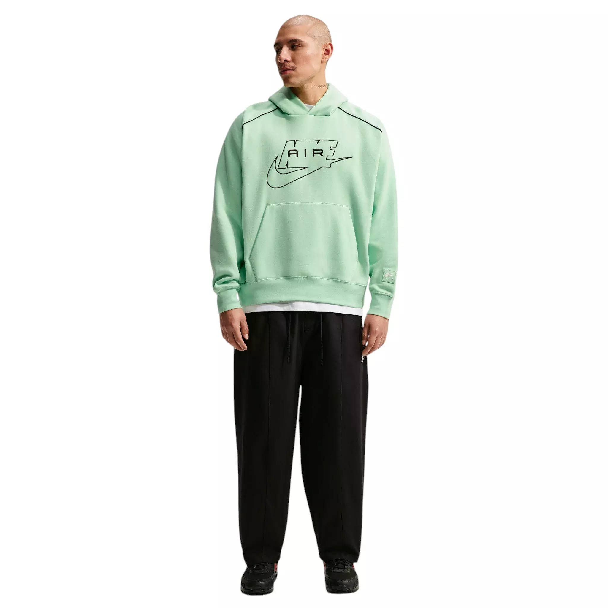 Nike Men's Air Fleece Pullover Hoodie - GREEN