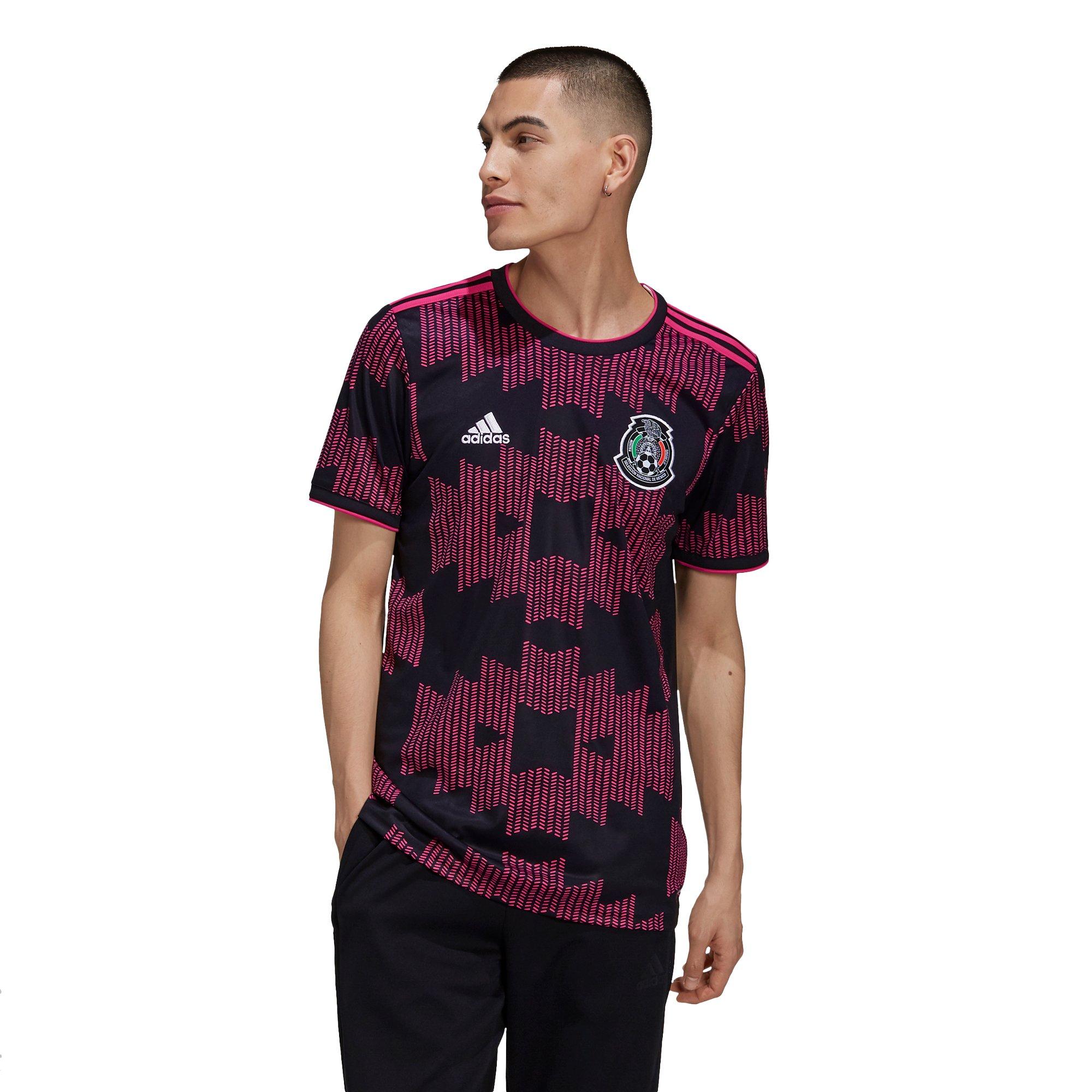 adidas Men's Mexico Home Black/Purple Soccer Jersey - Hibbett