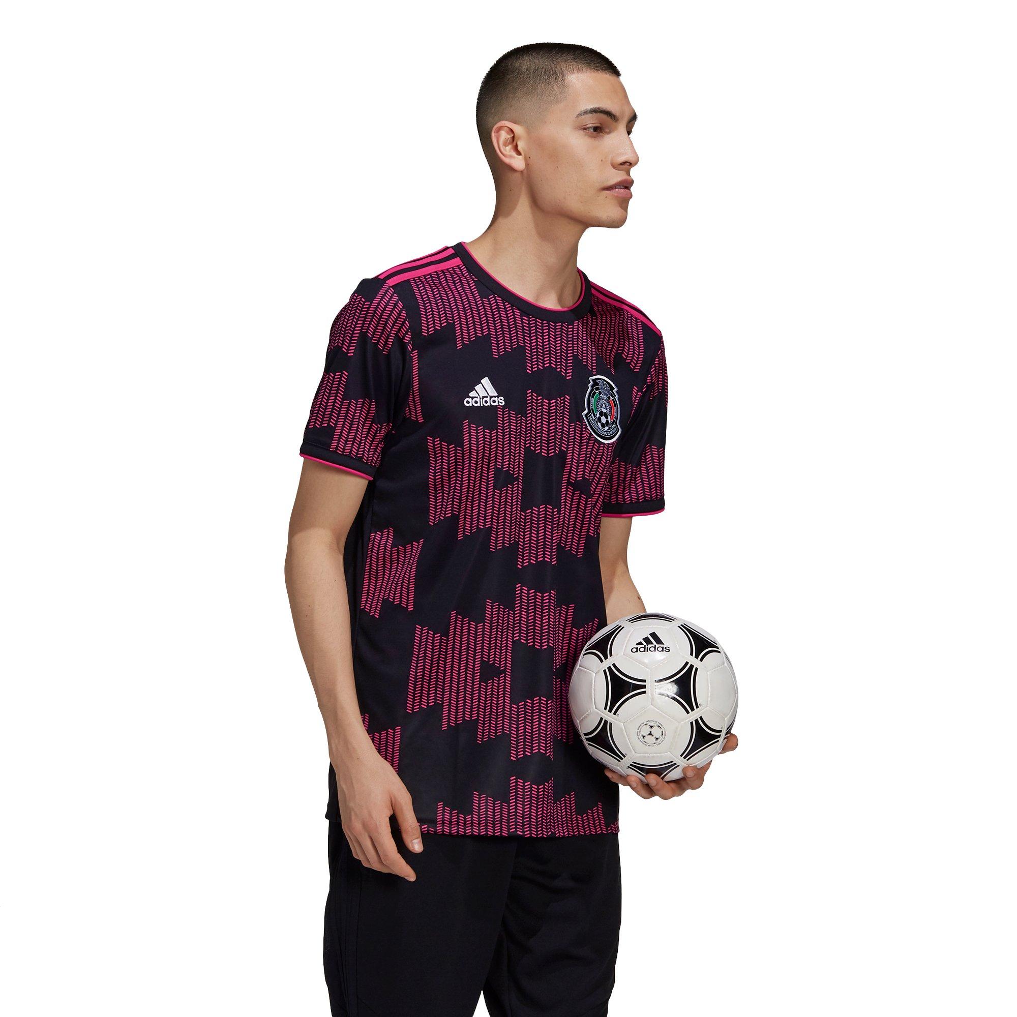 adidas Men's Mexico Home Black/Purple Soccer Jersey - Hibbett