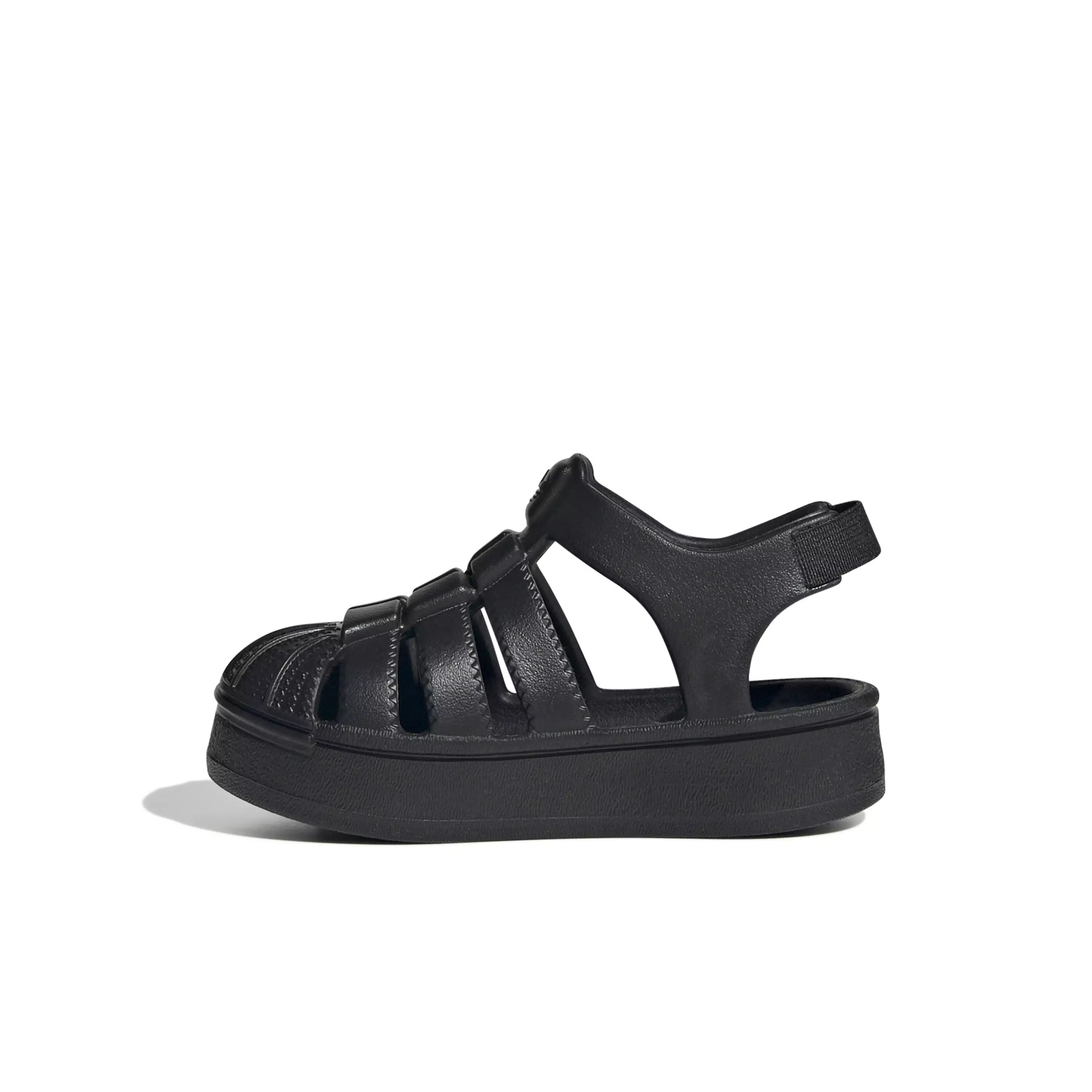 adidas Originals Superstar "Core Black/Core Black/Core Black" Infant Boys' Sandal - BLACK/BLACK/BLACK