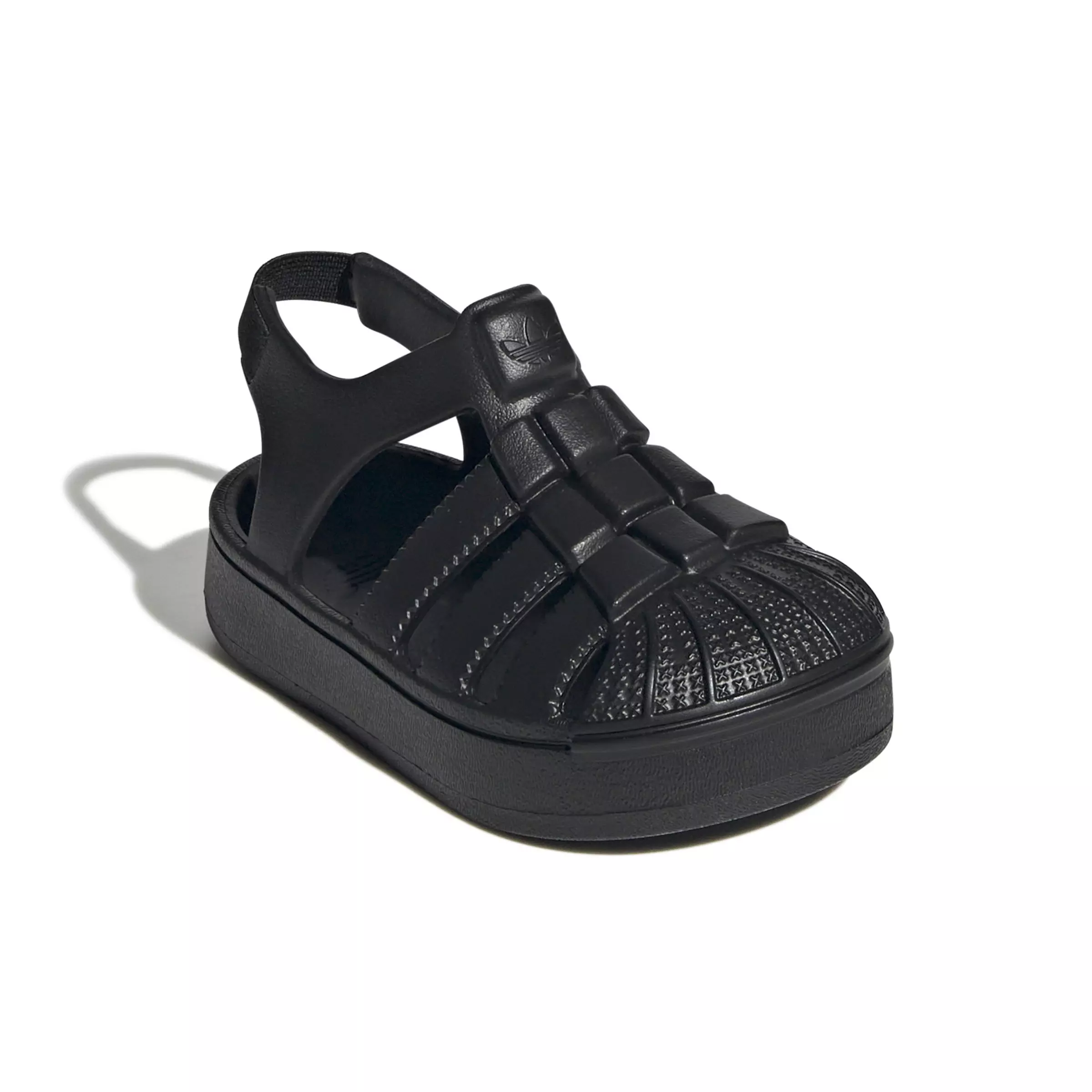 adidas Originals Superstar "Core Black/Core Black/Core Black" Infant Boys' Sandal - BLACK/BLACK/BLACK