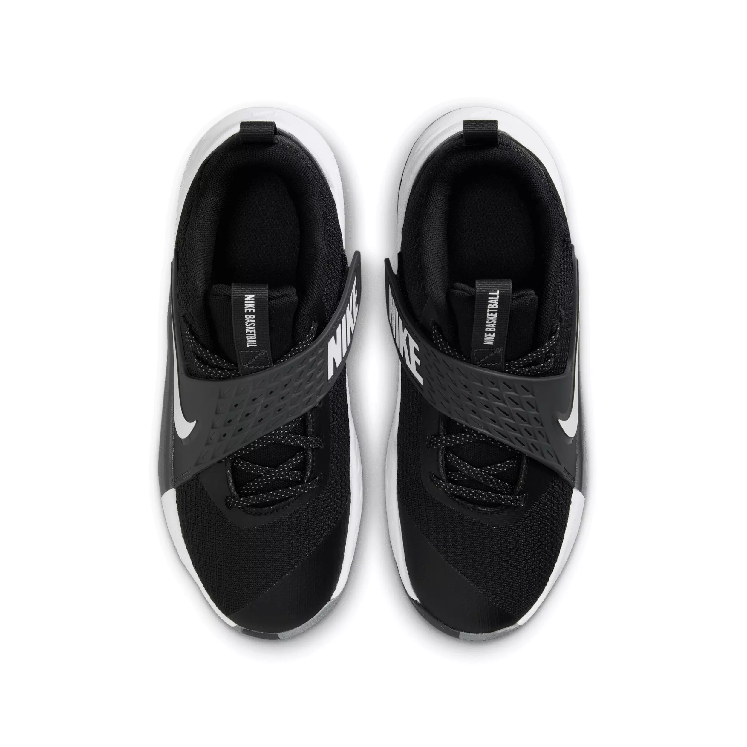 Nike Team Hustle D 12 "Black/Anthracite/White" Grade School Boys' Basketball Shoe - BLACK/ANTHRACITE/WHITE