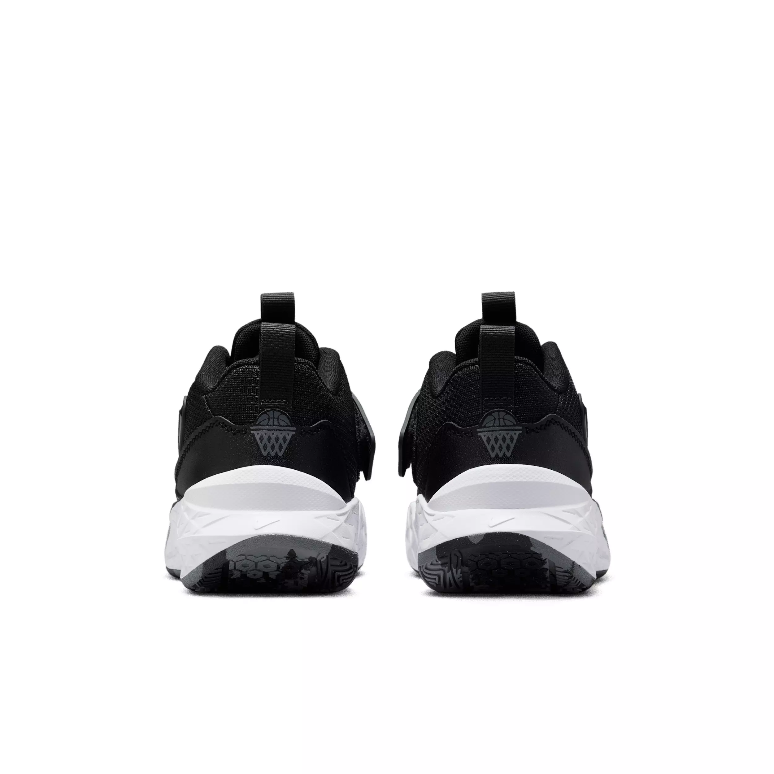 Nike Team Hustle D 12 "Black/Anthracite/White" Grade School Boys' Basketball Shoe - BLACK/ANTHRACITE/WHITE