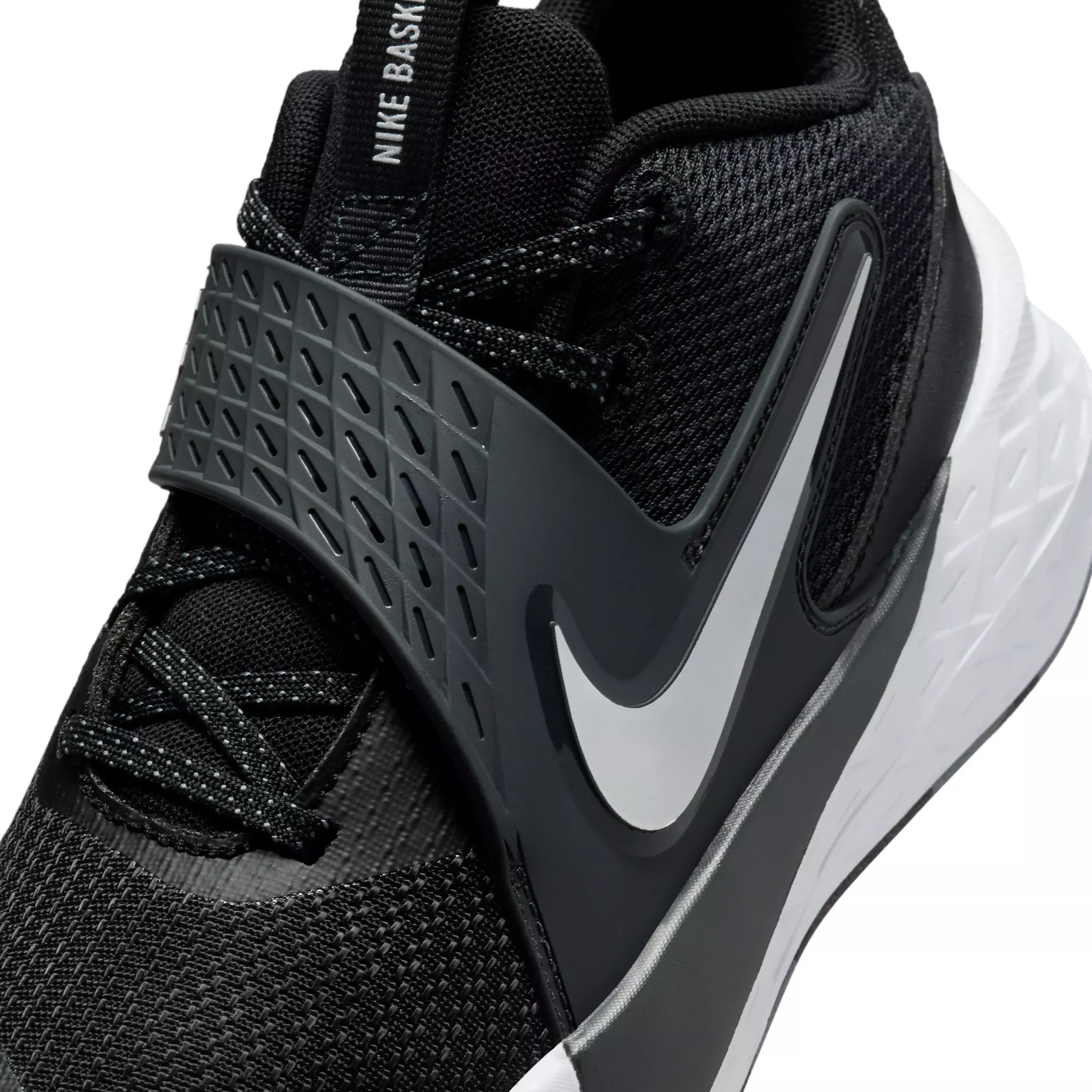 Nike Team Hustle D 12 "Black/Anthracite/White" Grade School Boys' Basketball Shoe - BLACK/ANTHRACITE/WHITE