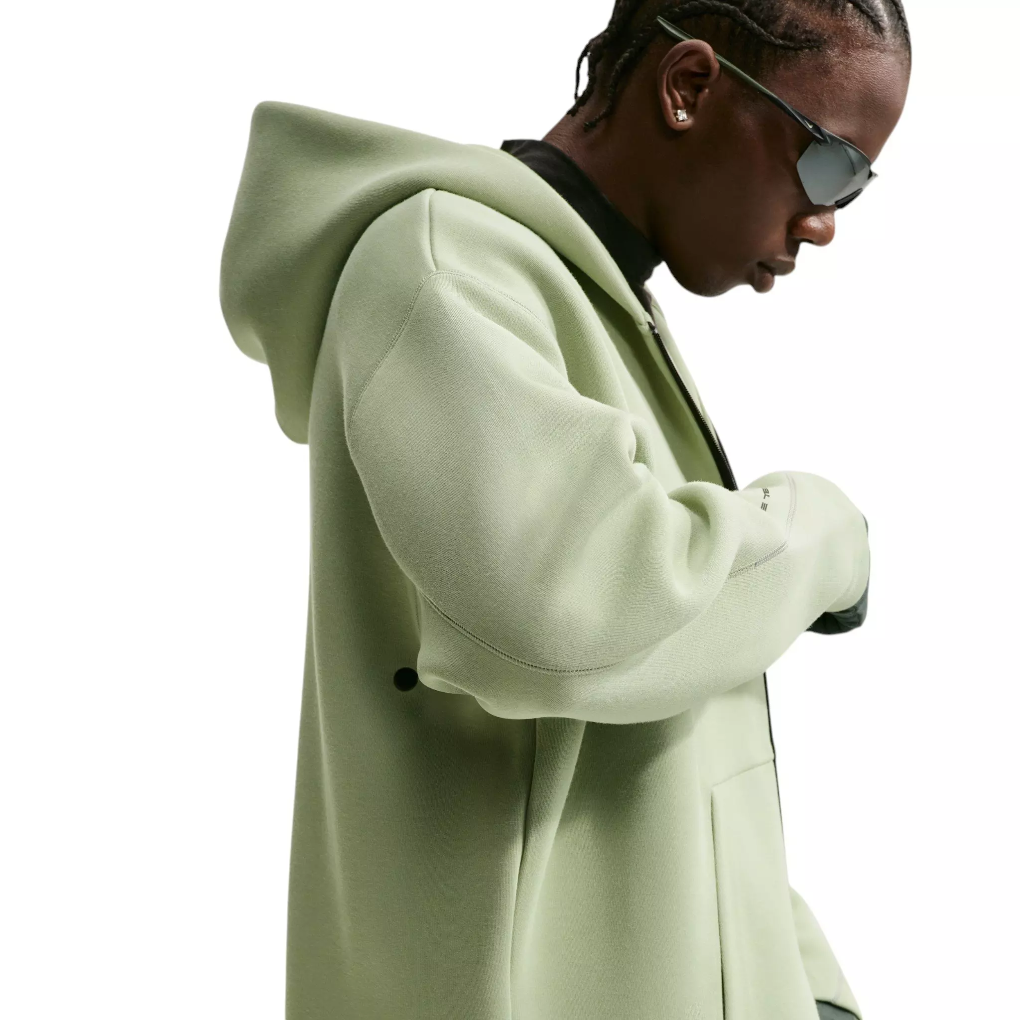 Nike Men's Tech Fleece Full-Zip Hoodie - GREEN