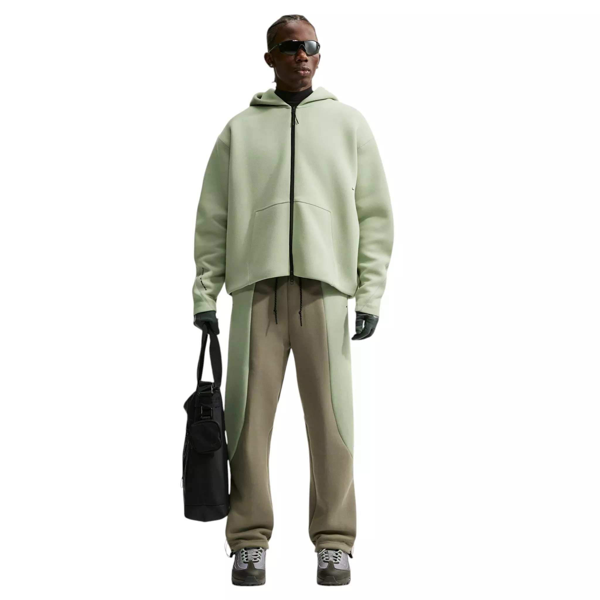 Nike Men's Tech Fleece Full-Zip Hoodie - GREEN