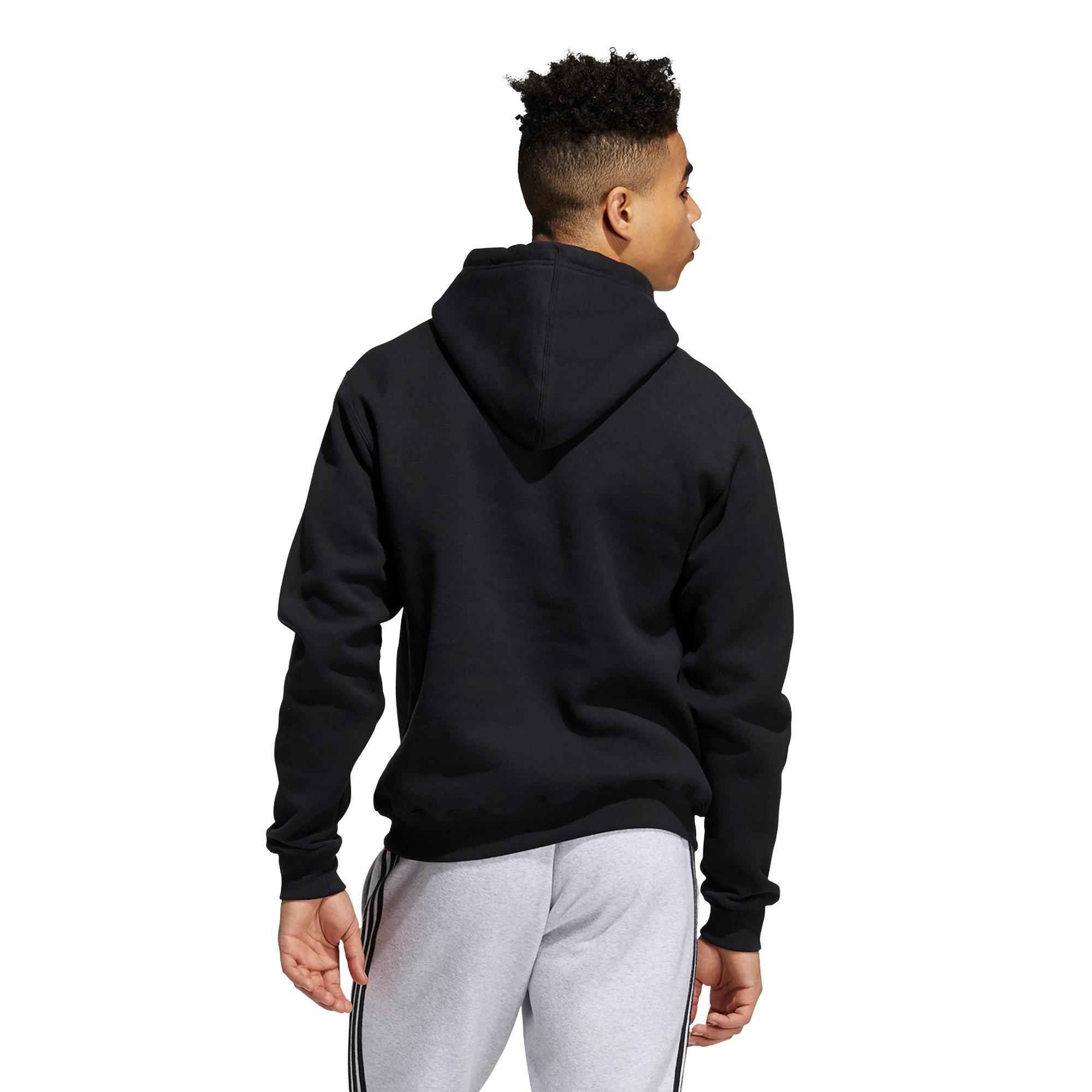 adidas Originals Men's OG Blank Black Hoodie - BLACK Thumbnail View 2
