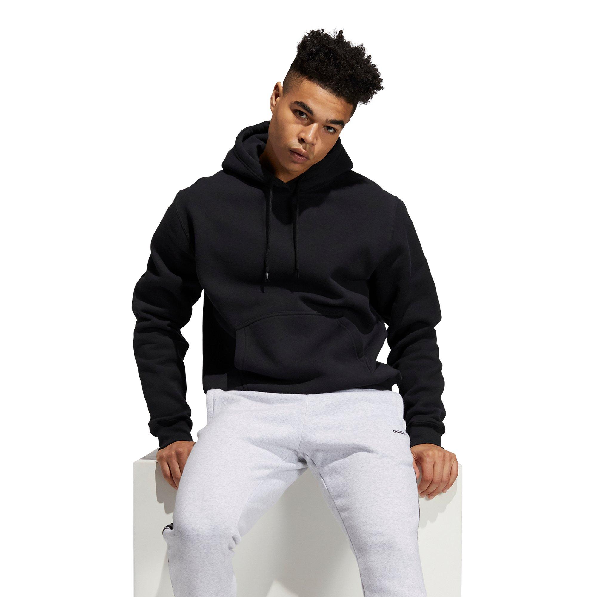 adidas Originals Men's OG Blank Black Hoodie - BLACK Thumbnail View 5