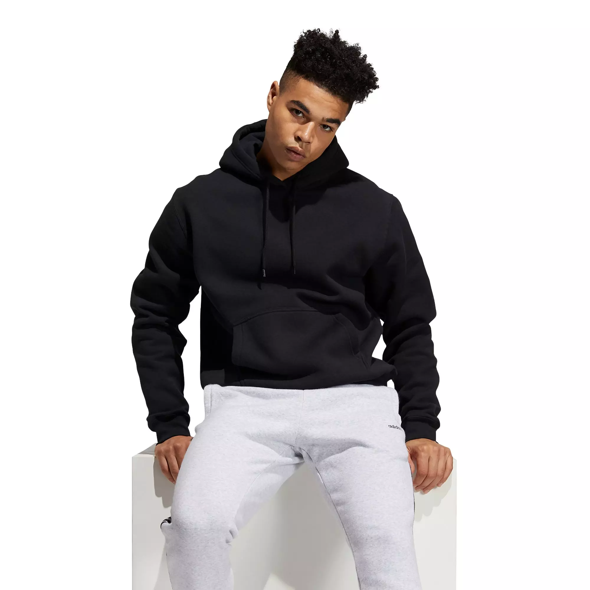 adidas Originals Men's OG Blank Black Hoodie - BLACK