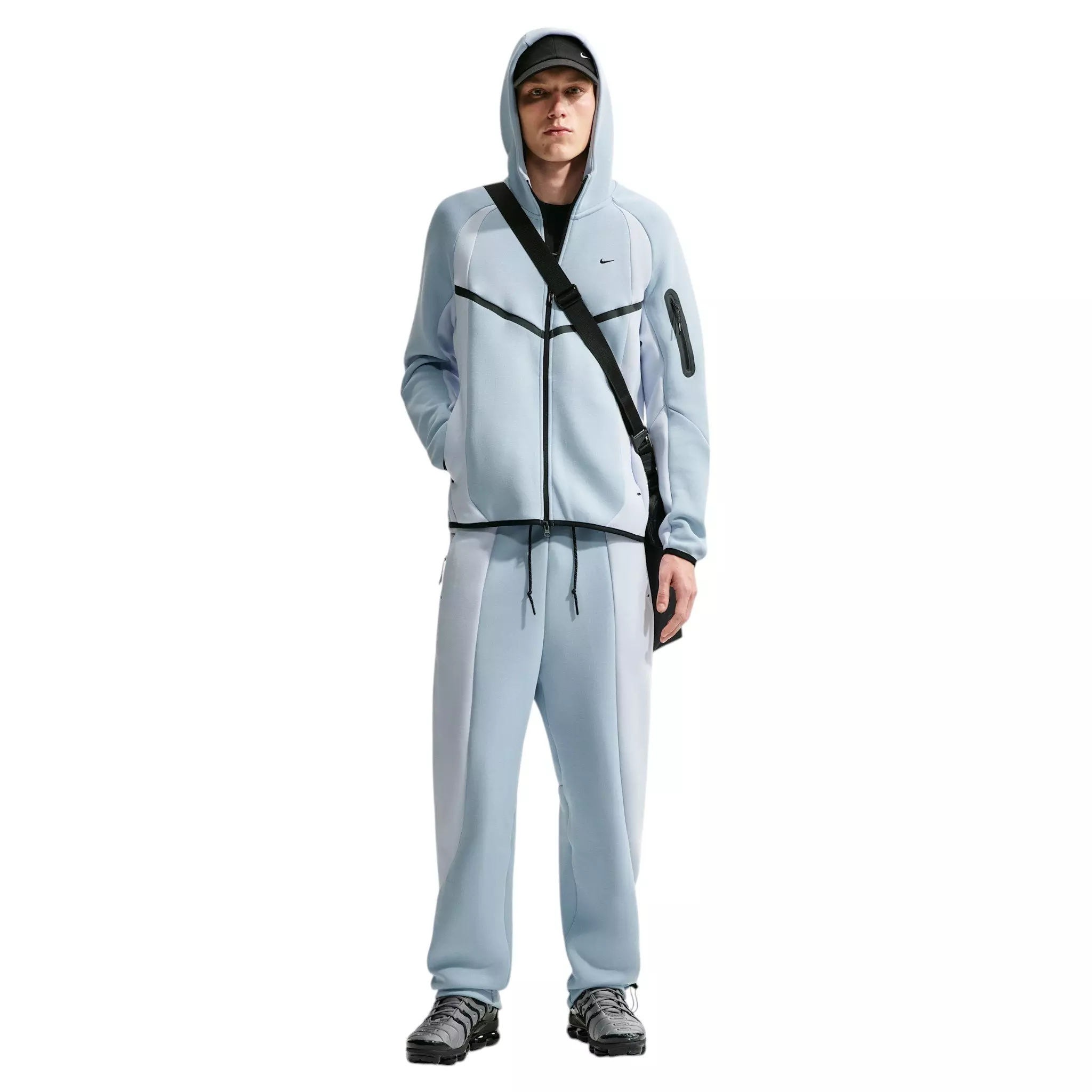 Nike Men's Tech Color-Block Full-Zip Fleece Windrunner Jacket - BLUE