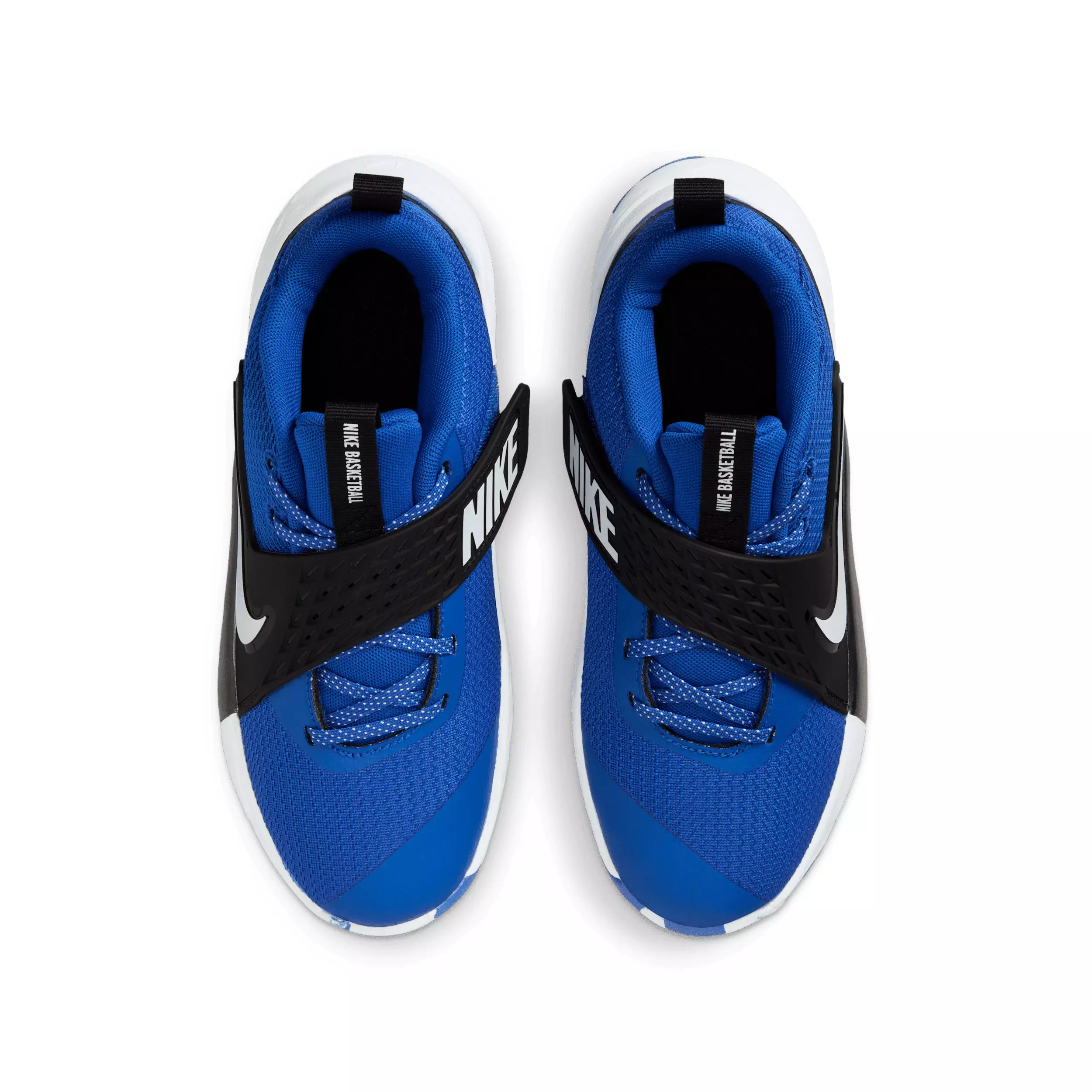 Nike Team Hustle D 12 "Game Royal/Black/White" Grade School Boys' Basketball Shoe - ROYAL/BLACK/WHITE