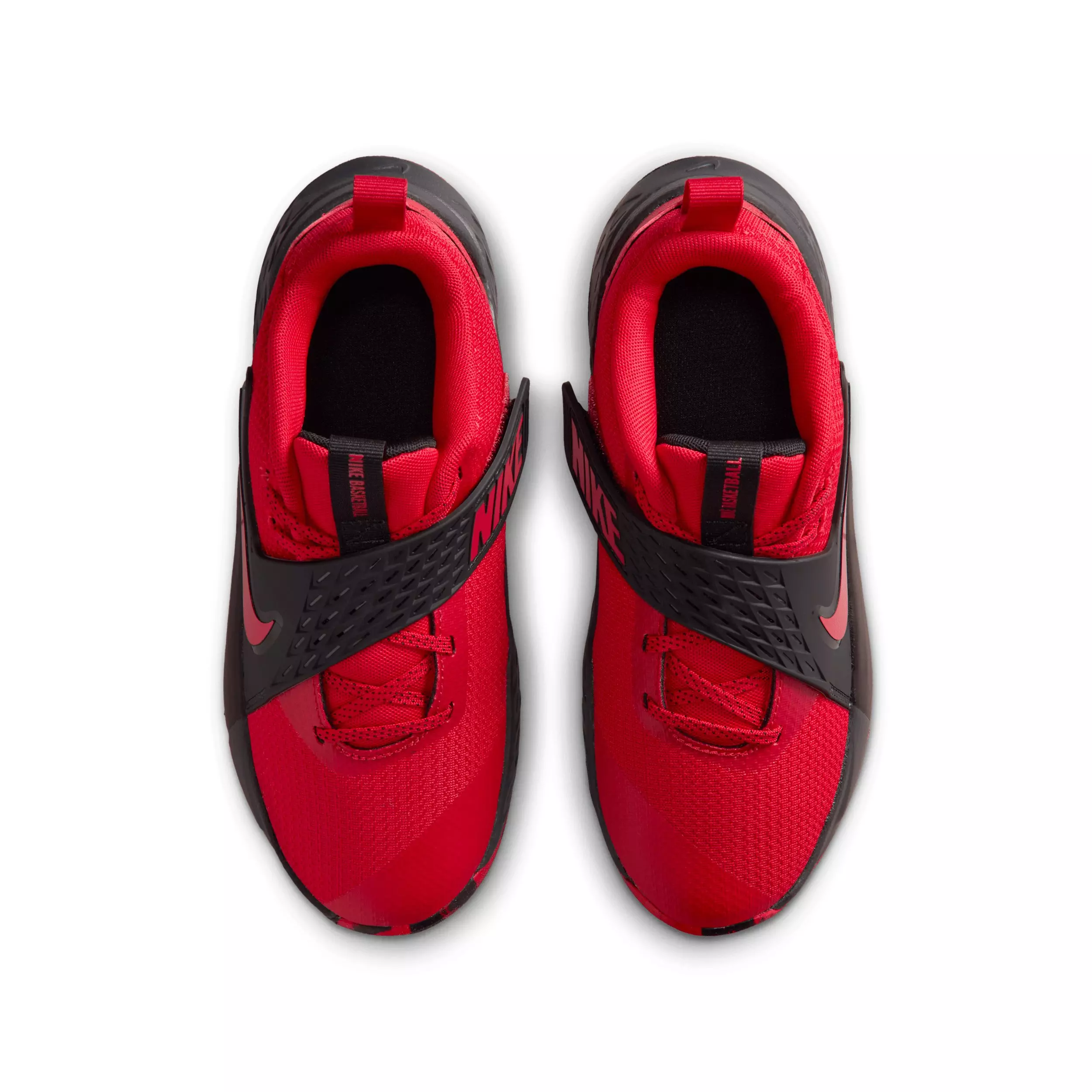 Nike Team Hustle D 12 "University Red/Black/Anthracite/Red" Grade School Boys' Basketball Shoe - RED/BLACK/ANTHRACITE/RED