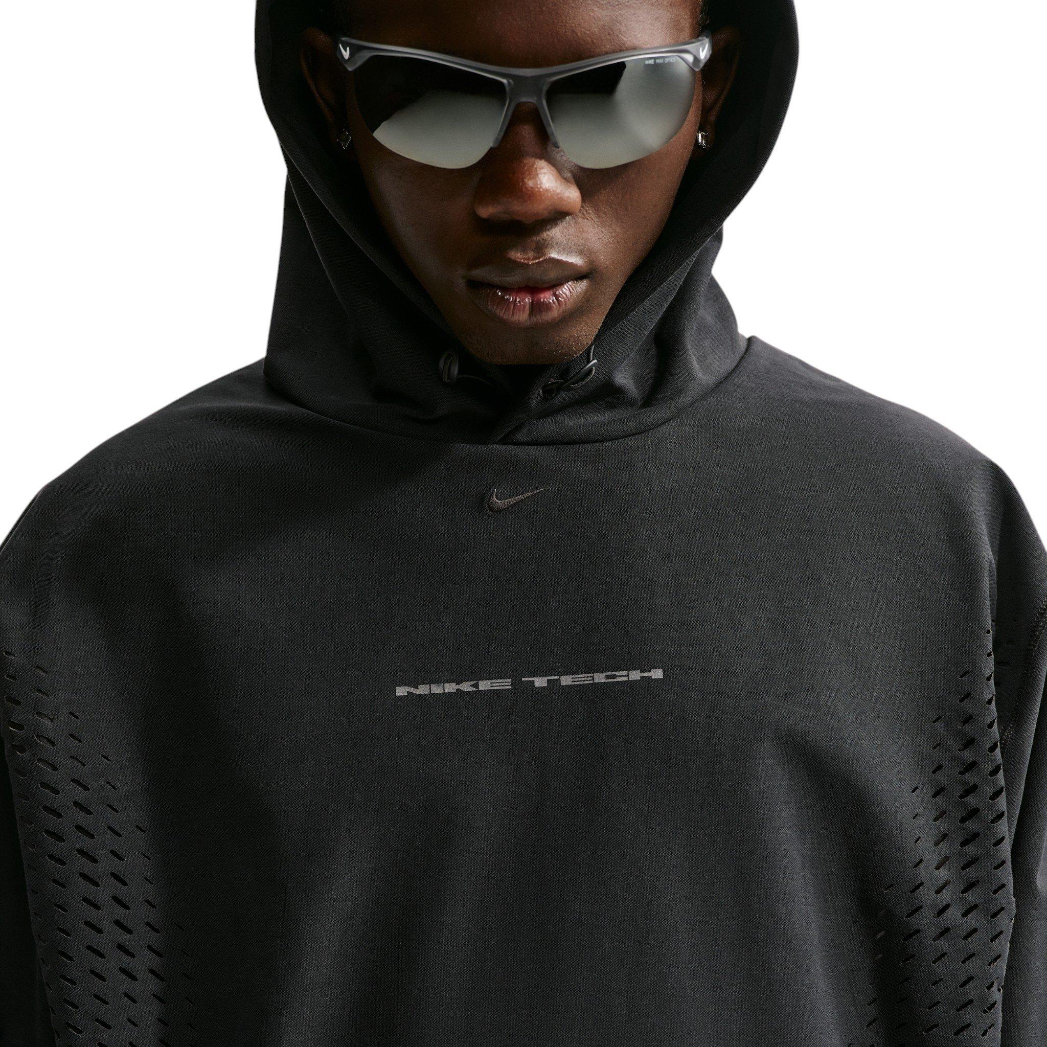 Nike Men's Tech Dri-FIT Shori Knit Pullover Hoodie - BLACK