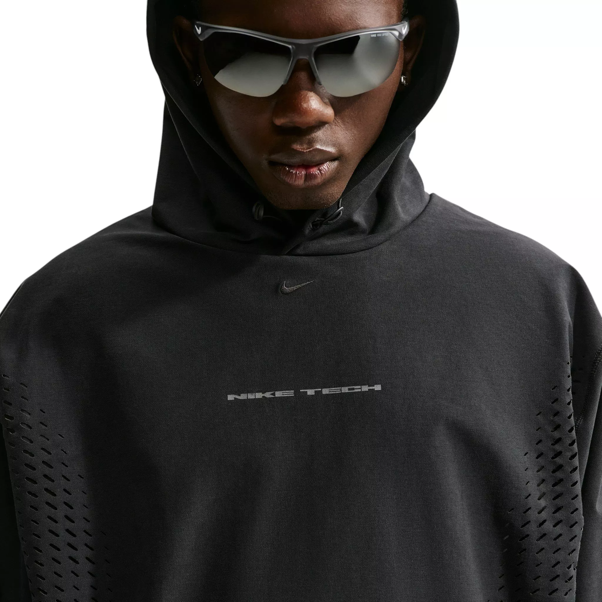 Nike Men's Tech Dri-FIT Shori Knit Pullover Hoodie - BLACK