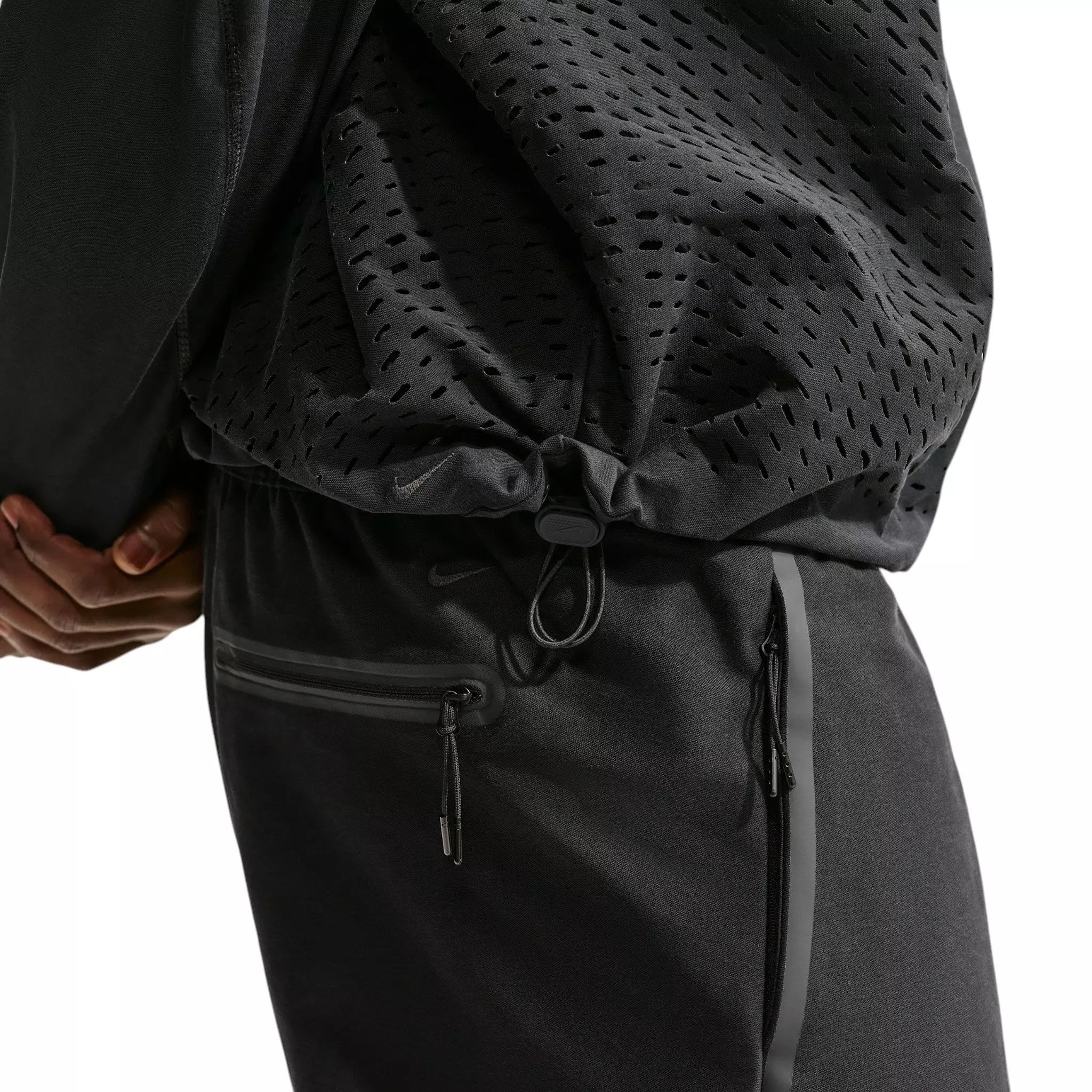 Nike Men's Tech Dri-FIT Shori Knit Pullover Hoodie - BLACK