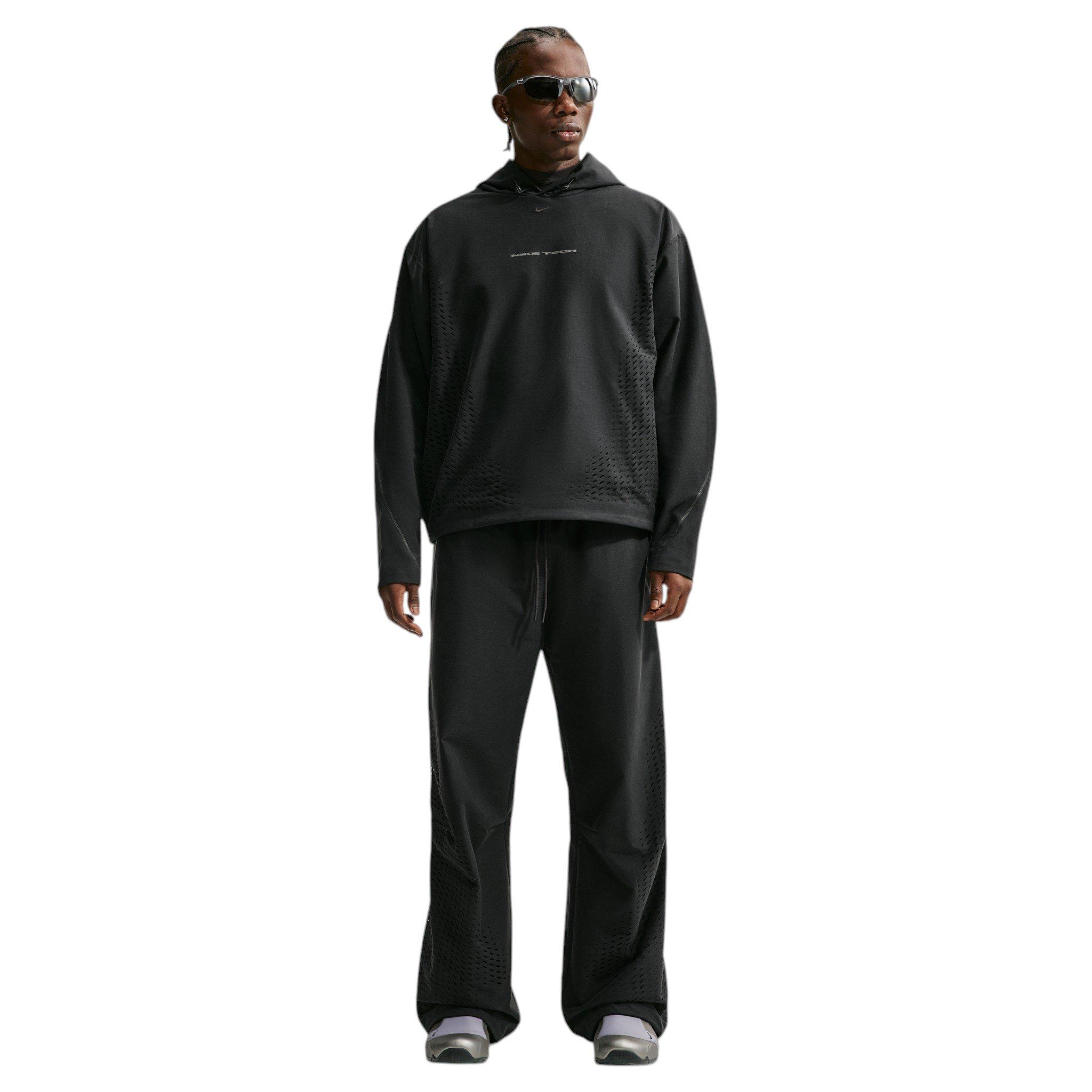 Nike Men's Tech Dri-FIT Shori Knit Pullover Hoodie - BLACK