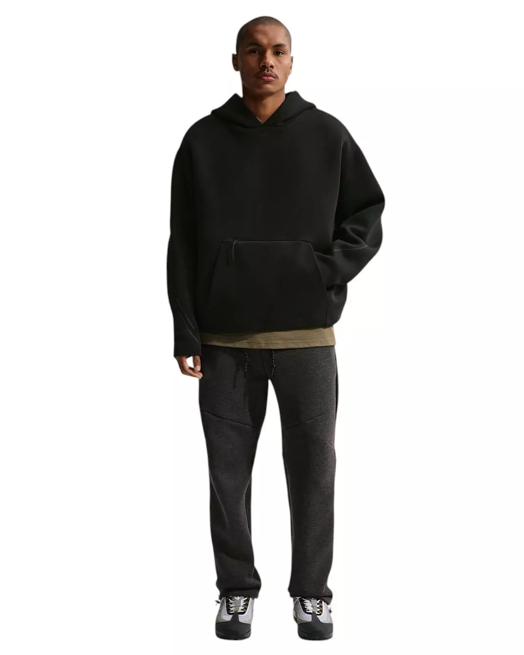 Nike Men's Tech Fleece Pullover Hoodie - BLACK