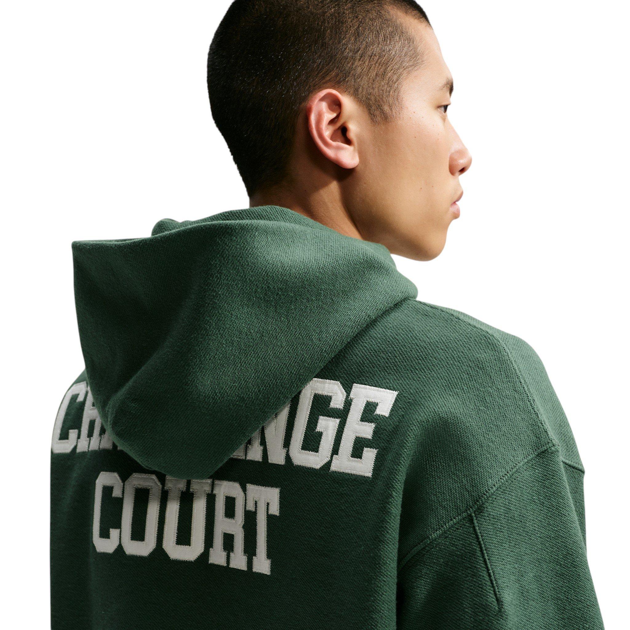 Nike Men's Club Rules French Terry Hoodie - GREEN Thumbnail View 2