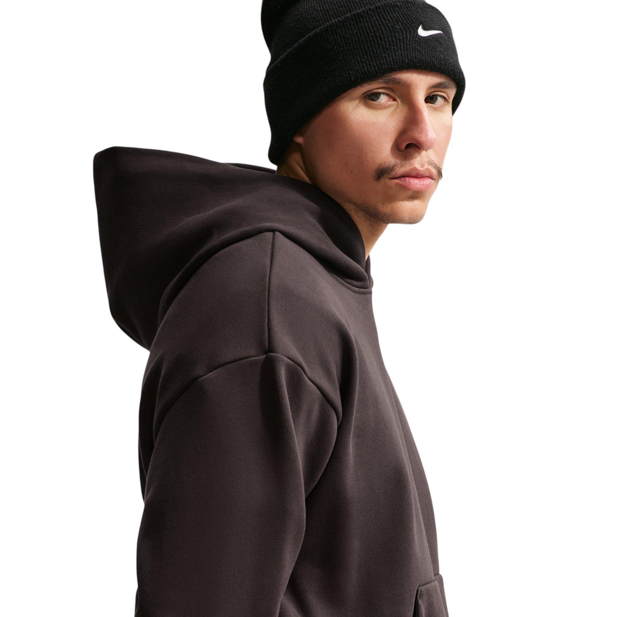 Nike Men's Solo Fleece Pullover Hoodie - Velvet Brown/Sail - BROWN/SAIL