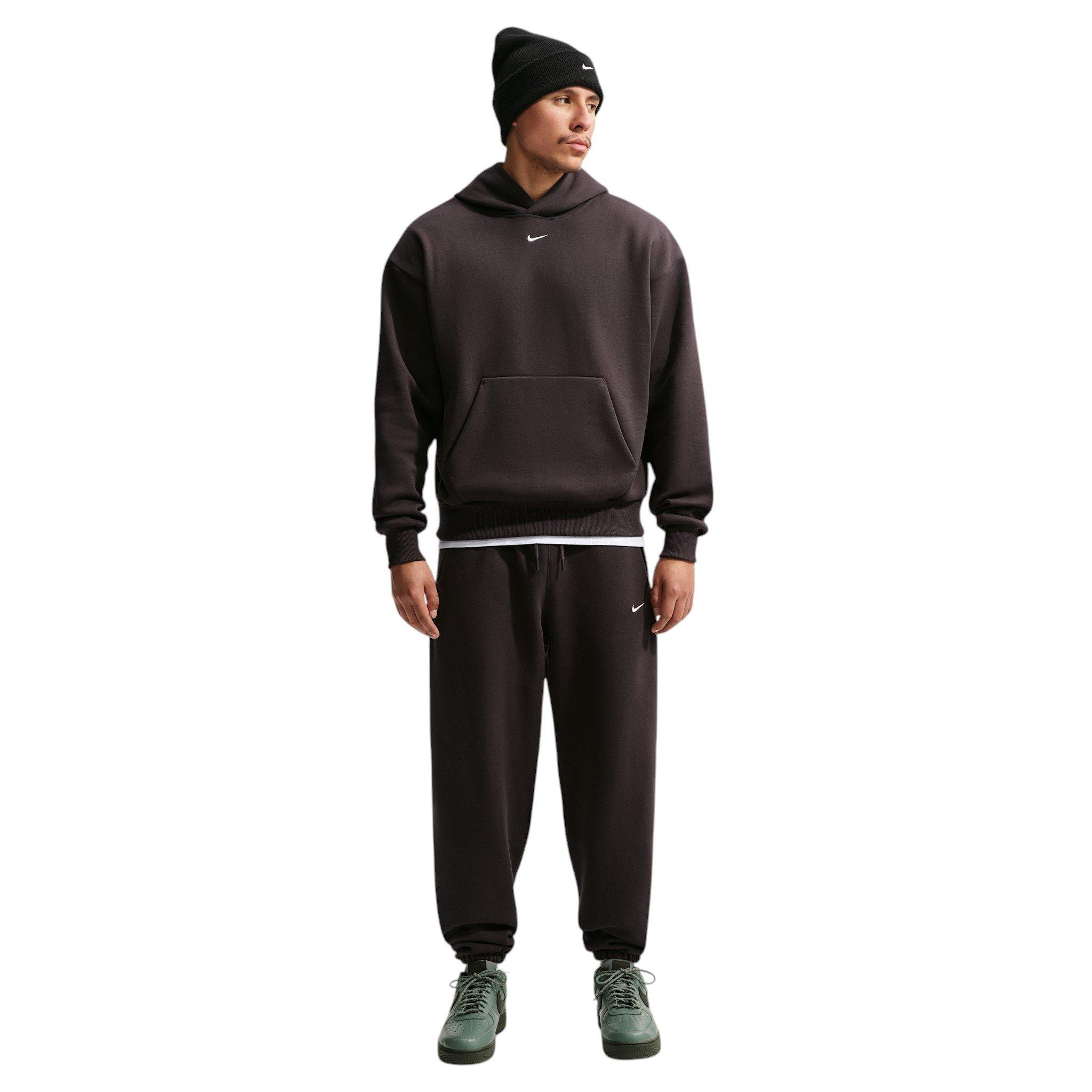 Nike Men's Solo Fleece Pullover Hoodie - Velvet Brown/Sail - BROWN/SAIL