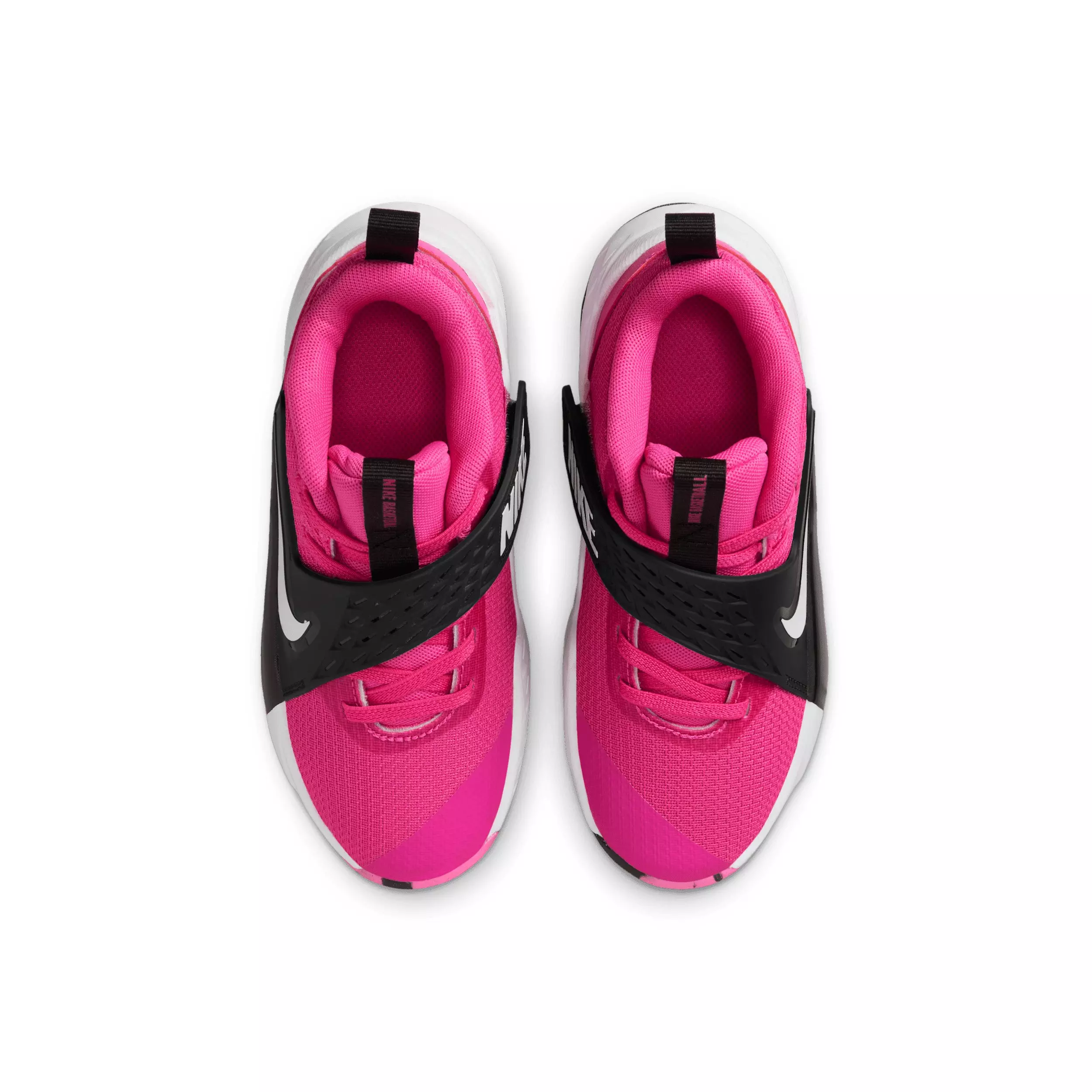 Nike Team Hustle D 12 "Laser Fuchsia/Black/White" Preschool Boys' Basketball Shoe - FUCHSIA/BLACK/WHITE