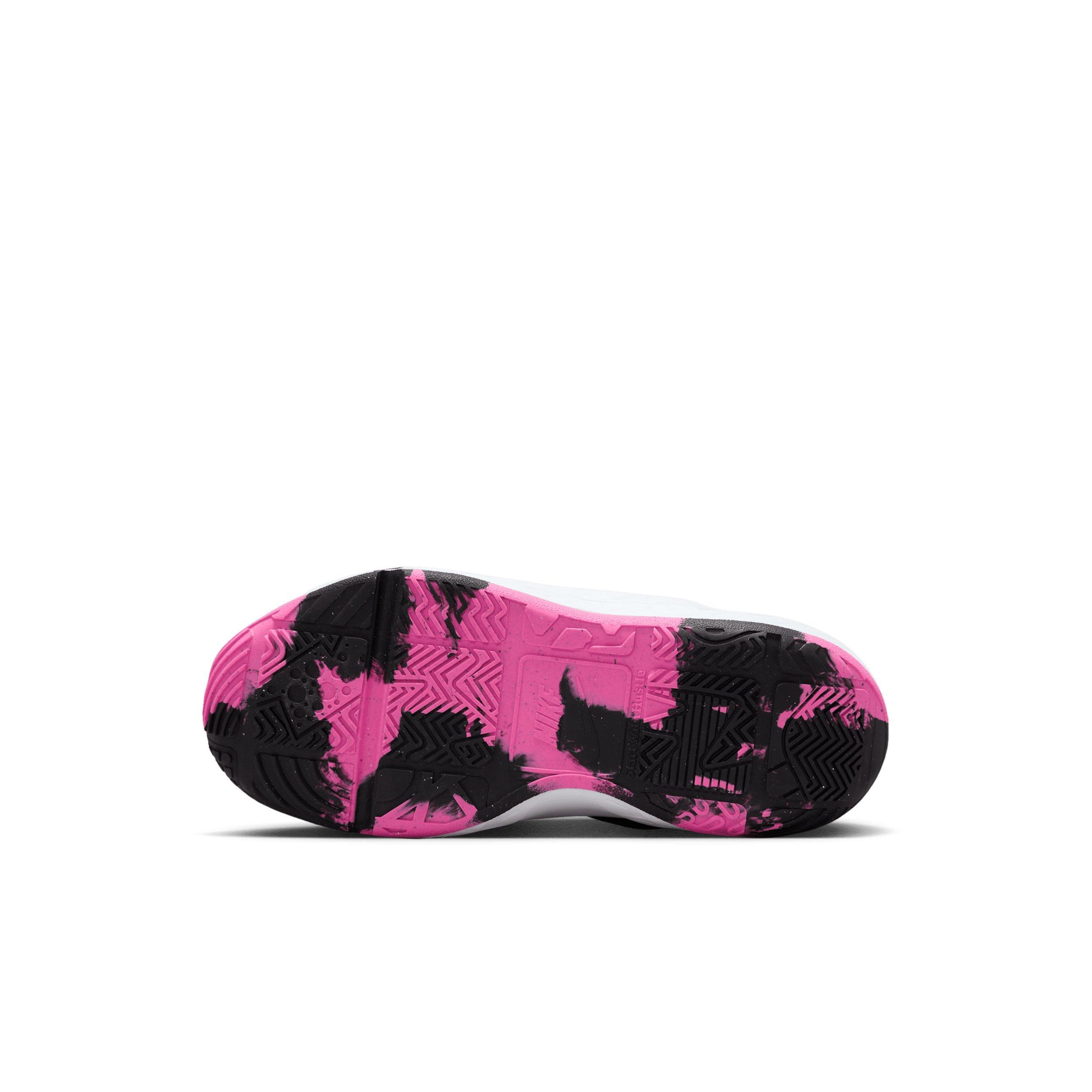 Nike Team Hustle D 12 Preschool Boys' "Laser Fuchsia/Black/White" Basketball Shoe