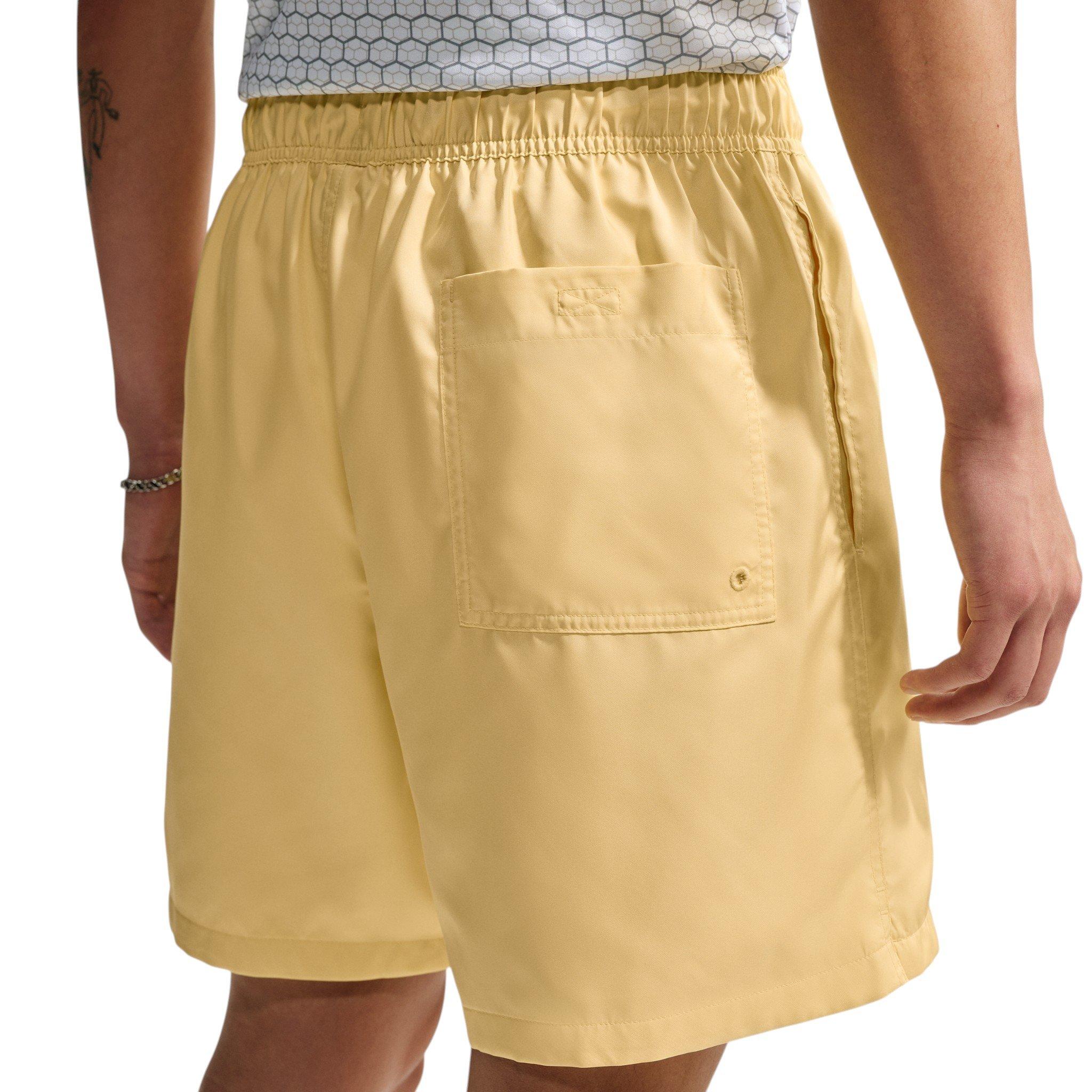 Nike Men's Club Woven Flow Shorts - YELLOW