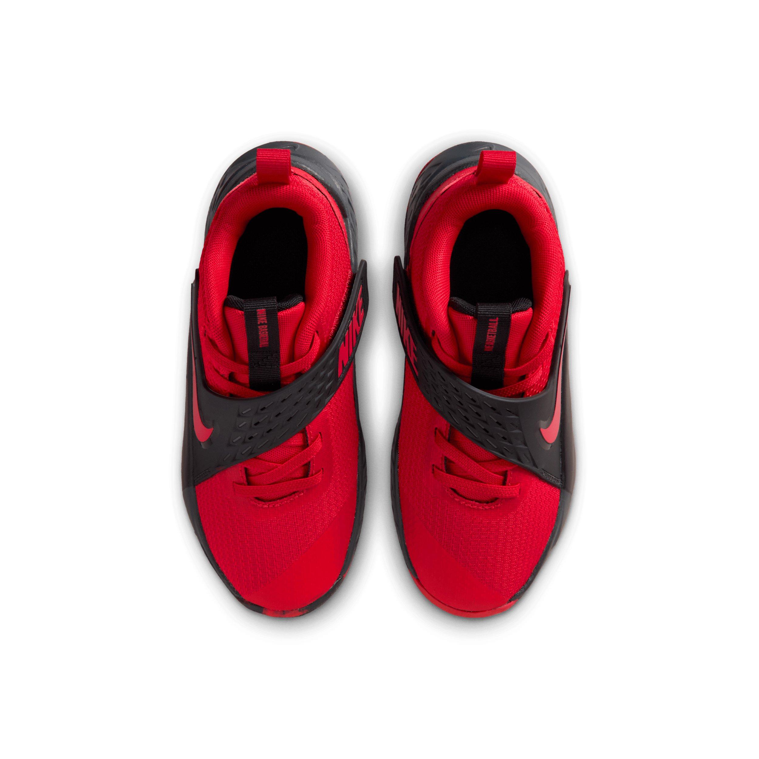 Nike Team Hustle D 12 Preschool Boys' "University Red/Black/Anthracite/Red" Basketball Shoe