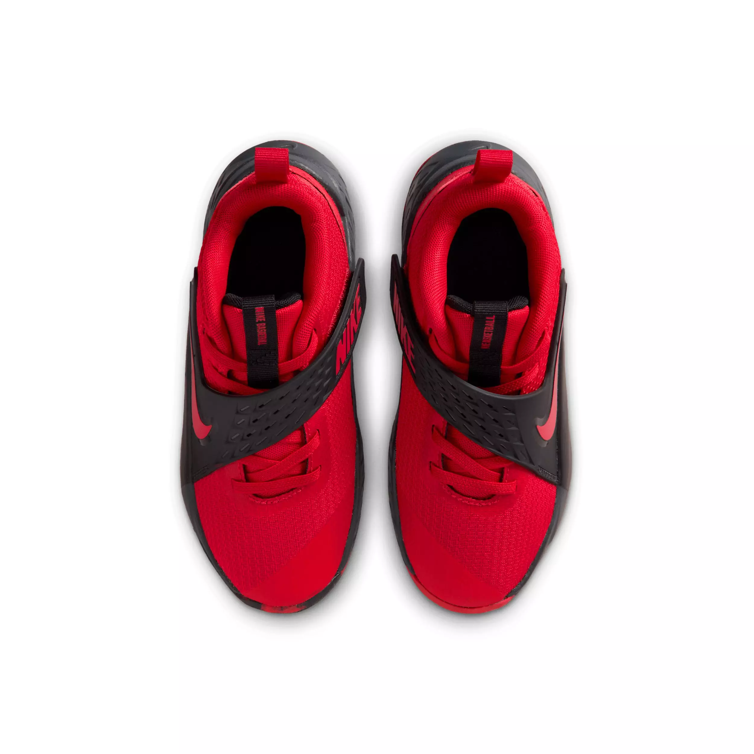 Nike Team Hustle D 12 "University Red/Black/Anthracite/Red" Preschool Boys' Basketball Shoe - RED/BLACK/ANTHRACITE/RED