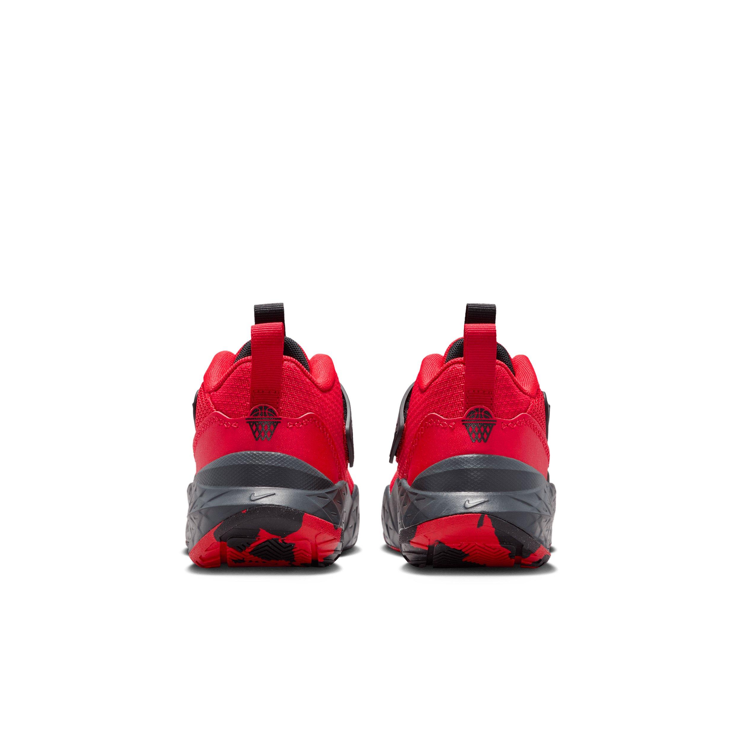 Nike Team Hustle D 12 Preschool Boys' "University Red/Black/Anthracite/Red" Basketball Shoe