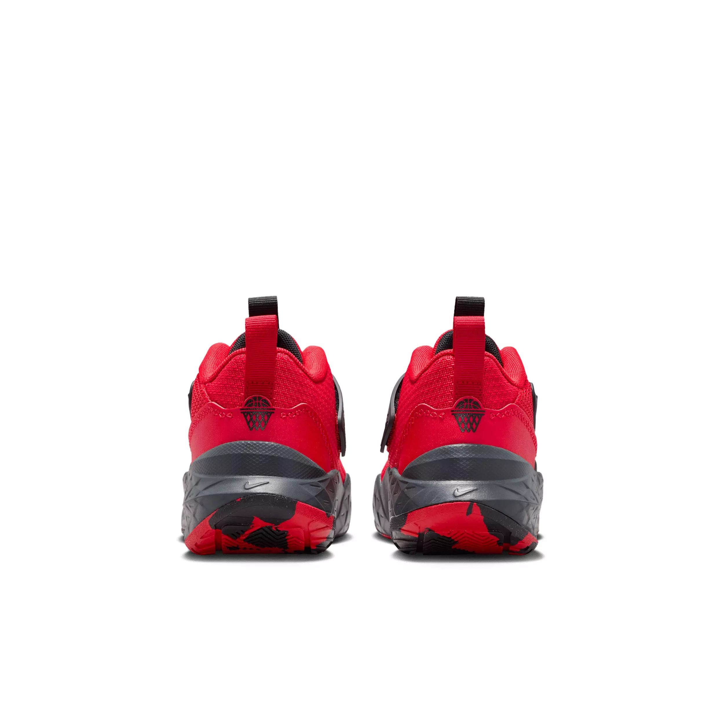 Nike Team Hustle D 12 "University Red/Black/Anthracite/Red" Preschool Boys' Basketball Shoe - RED/BLACK/ANTHRACITE/RED