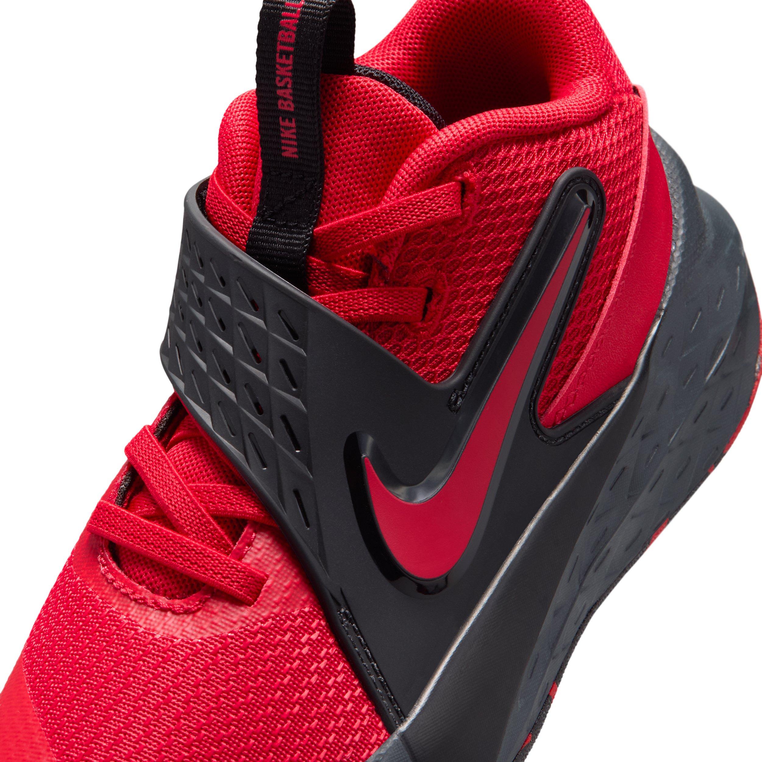 Nike Team Hustle D 12 Preschool Boys' "University Red/Black/Anthracite/Red" Basketball Shoe